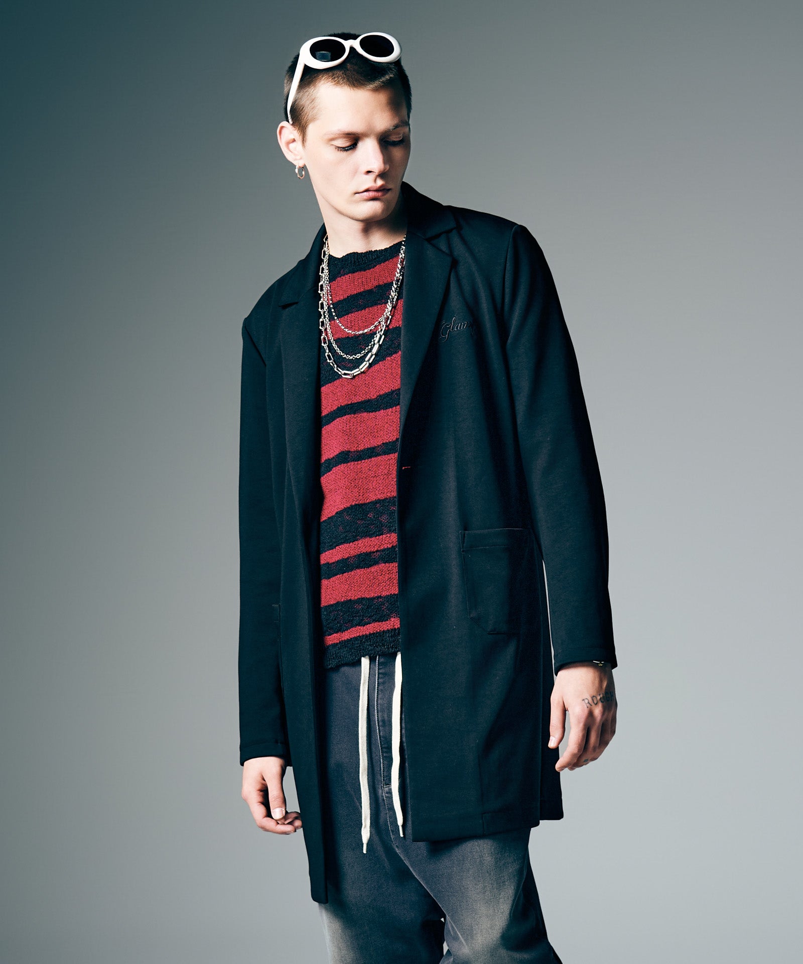 GB0226/KNT05 : Random Border Summer Knit / ランダムボーダーサマー