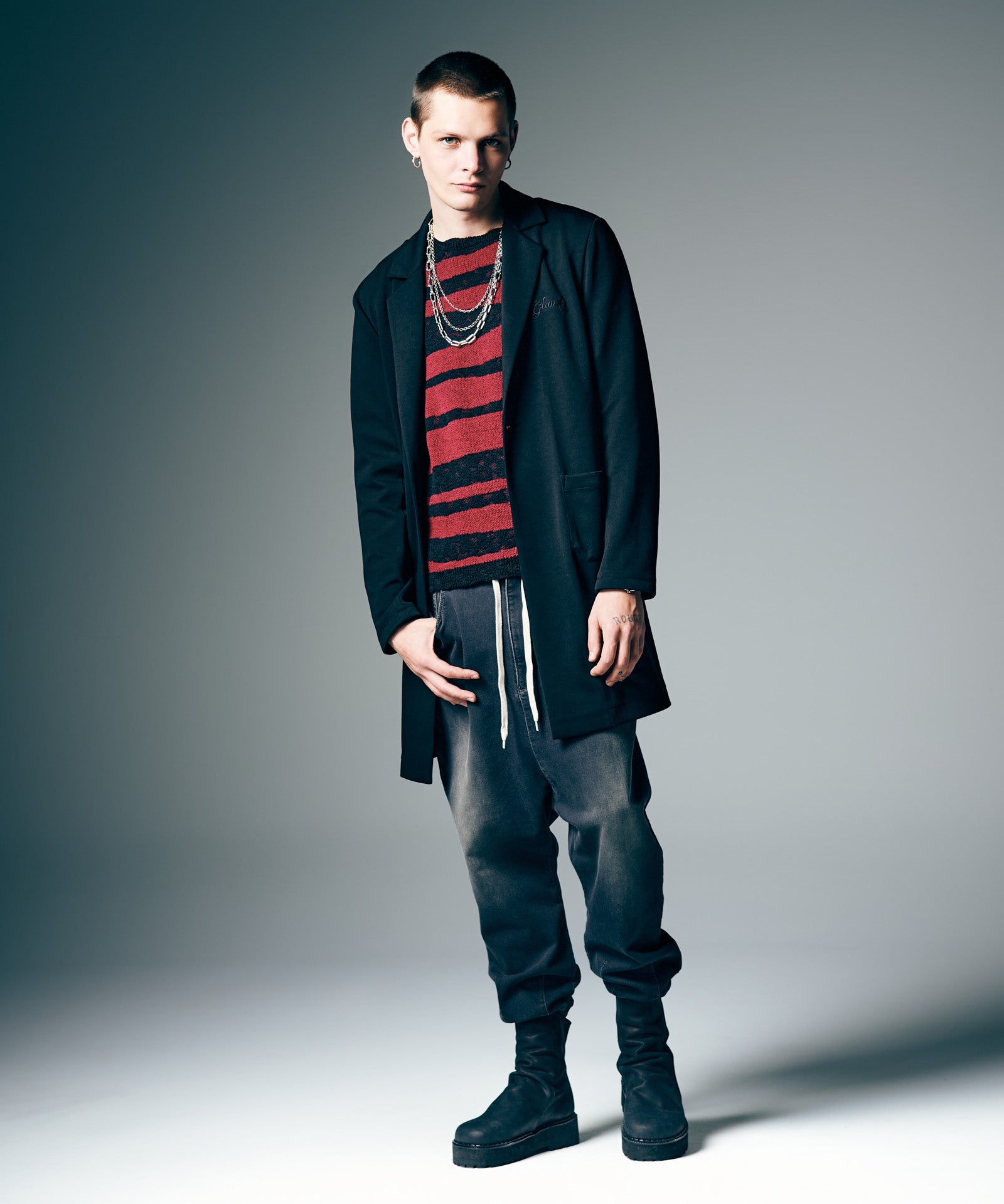 GB0226/KNT05 : Random Border Summer Knit / ランダムボーダーサマー