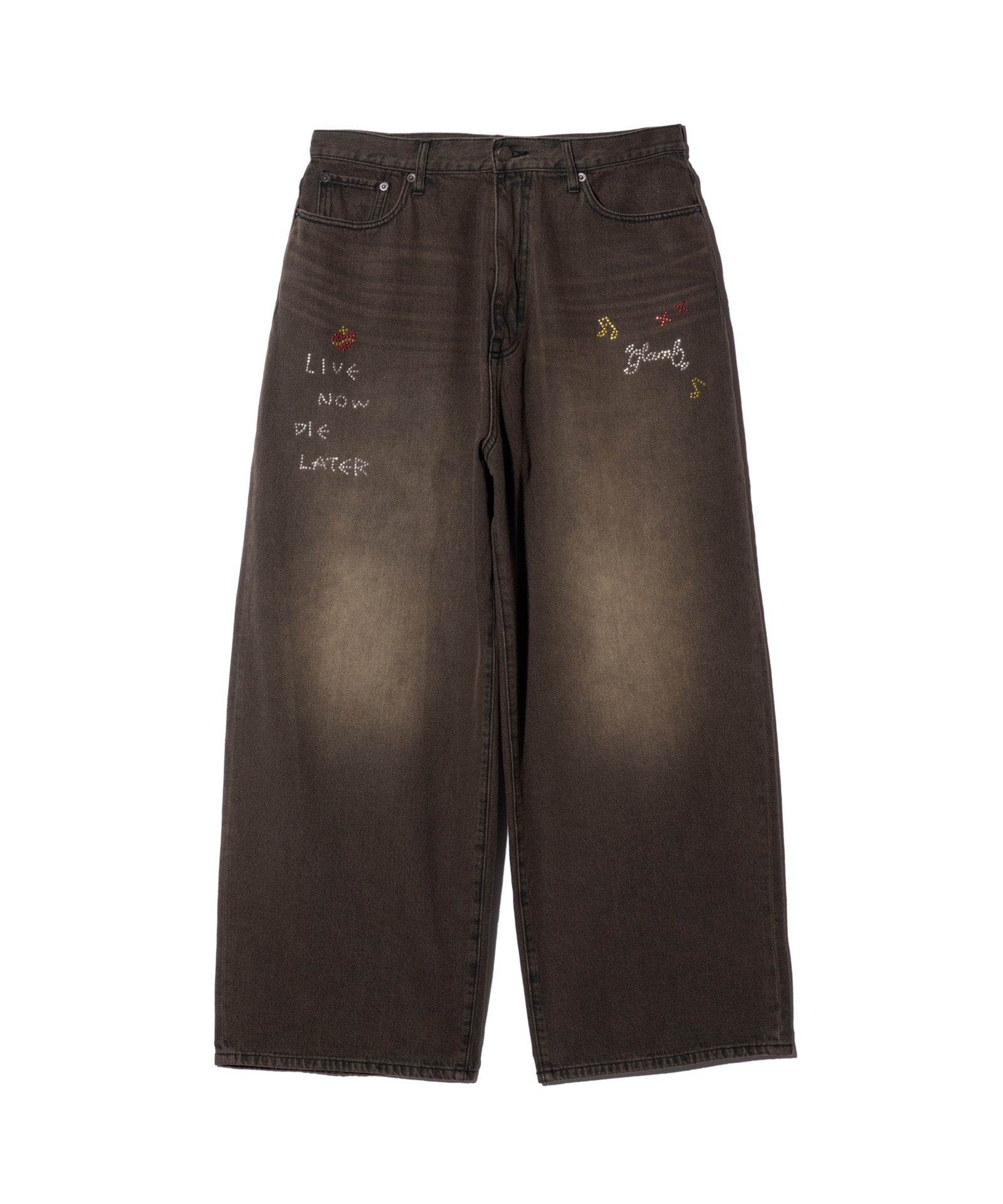 GB0226/P02 : Studs Wide Denim / スタッズワイドデニム | glamb