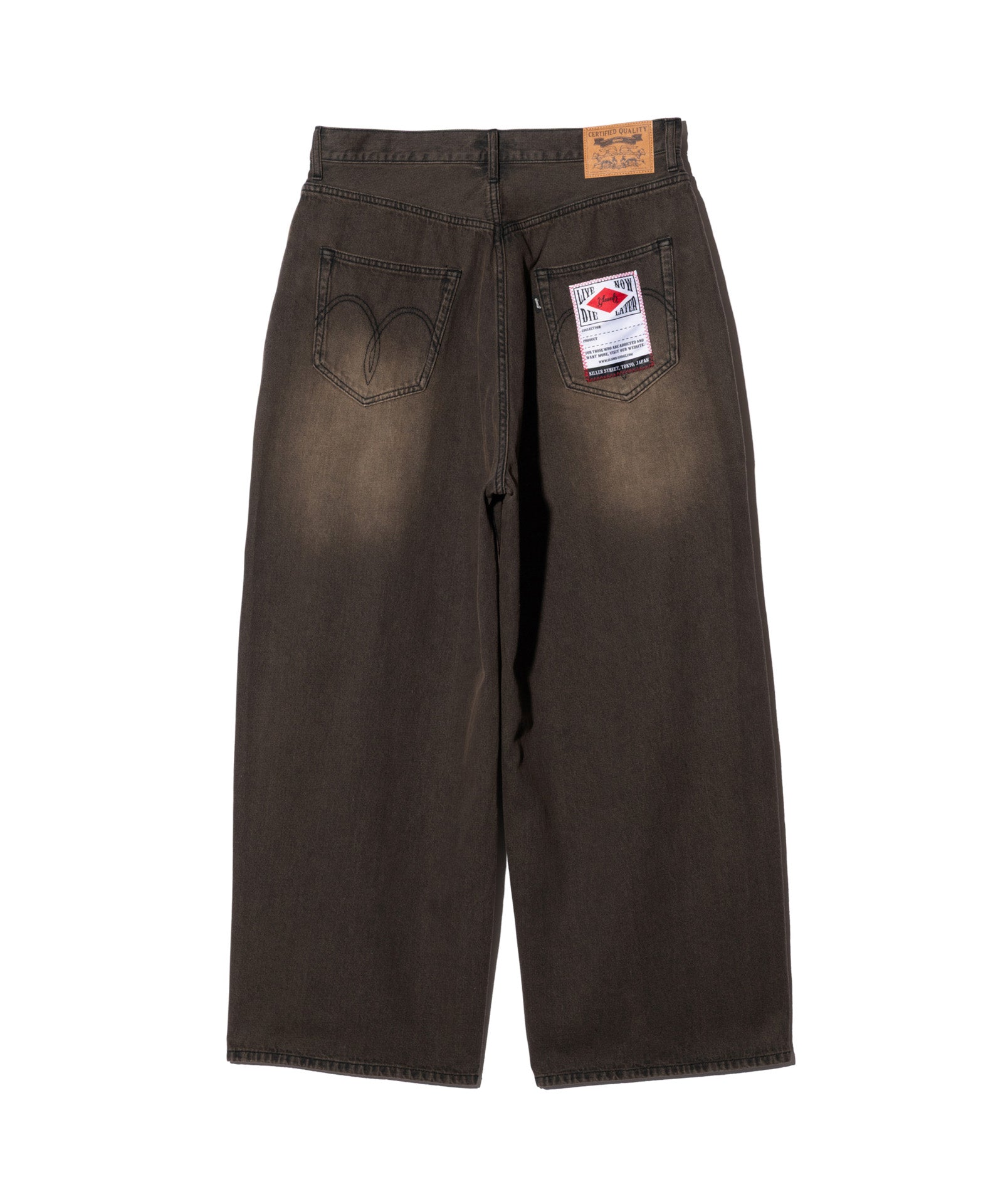 GB0226/P02 : Studs Wide Denim / スタッズワイドデニム | glamb