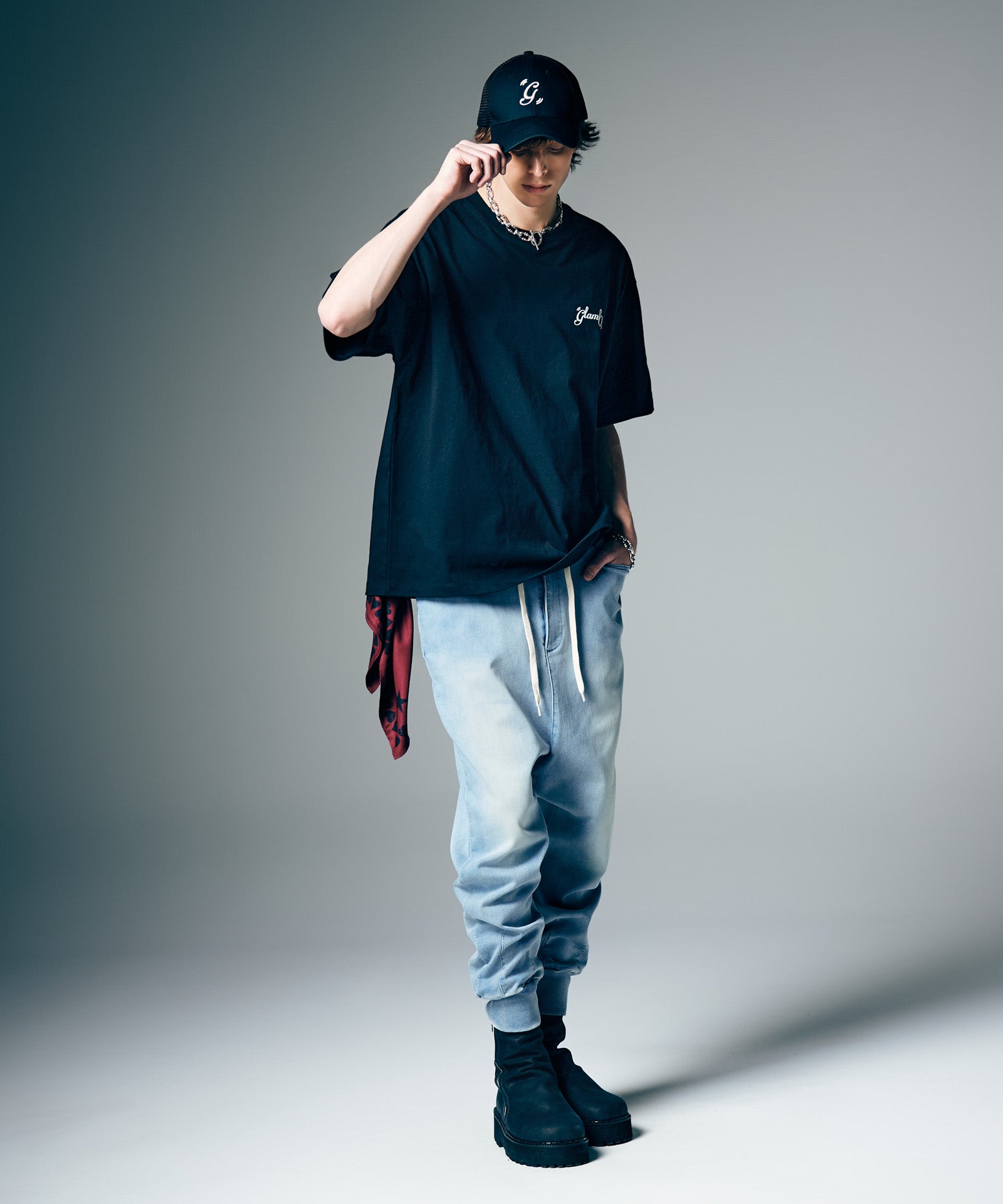 GB0226/P07 : Knit Denim Pants / ニットデニムパンツ | glamb Online