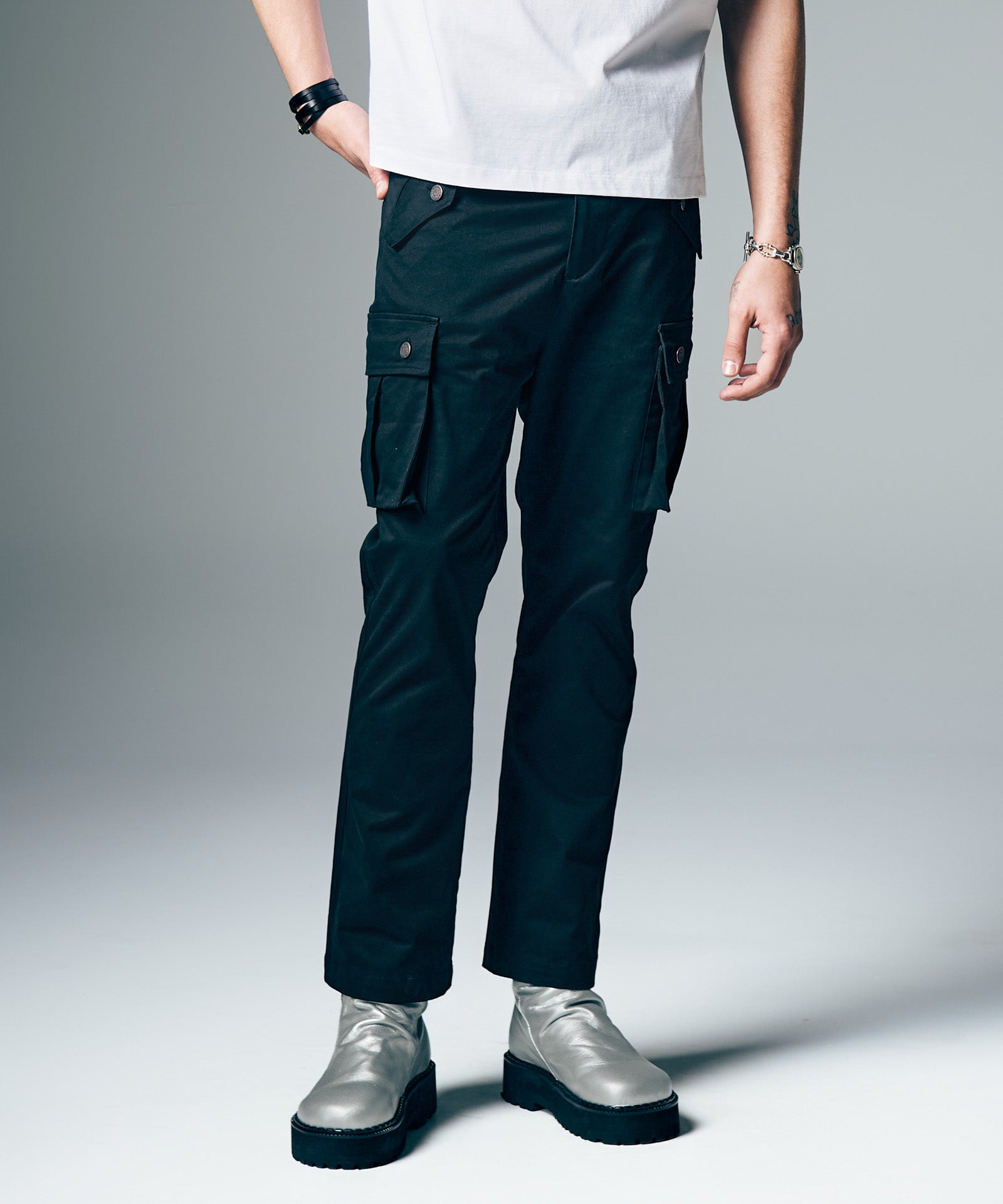 GB0226/P08 : Sarrouel Flare Cargo Pants / サルエルフレアカーゴ