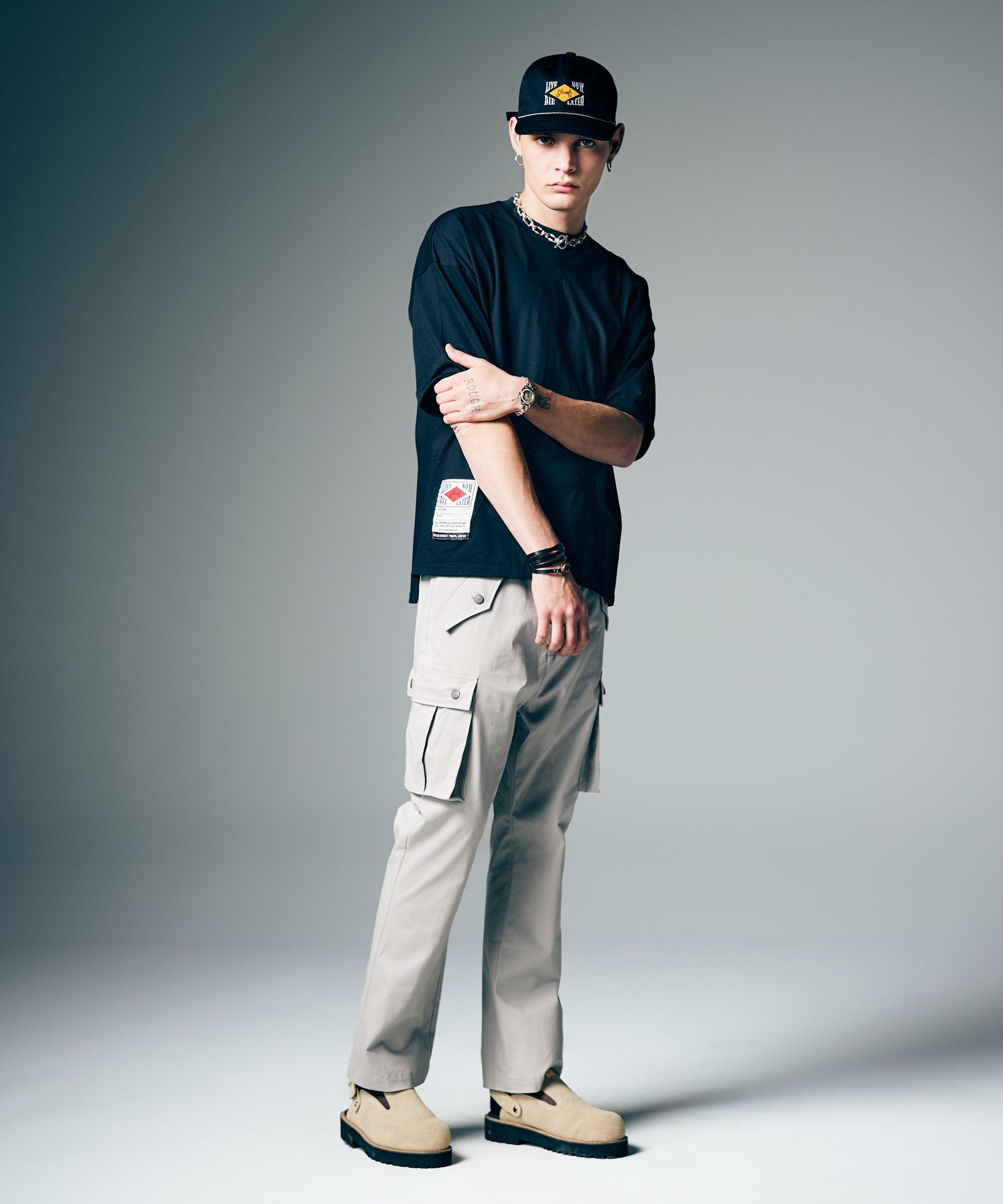 GB0226/P08 : Sarrouel Flare Cargo Pants / サルエルフレアカーゴ