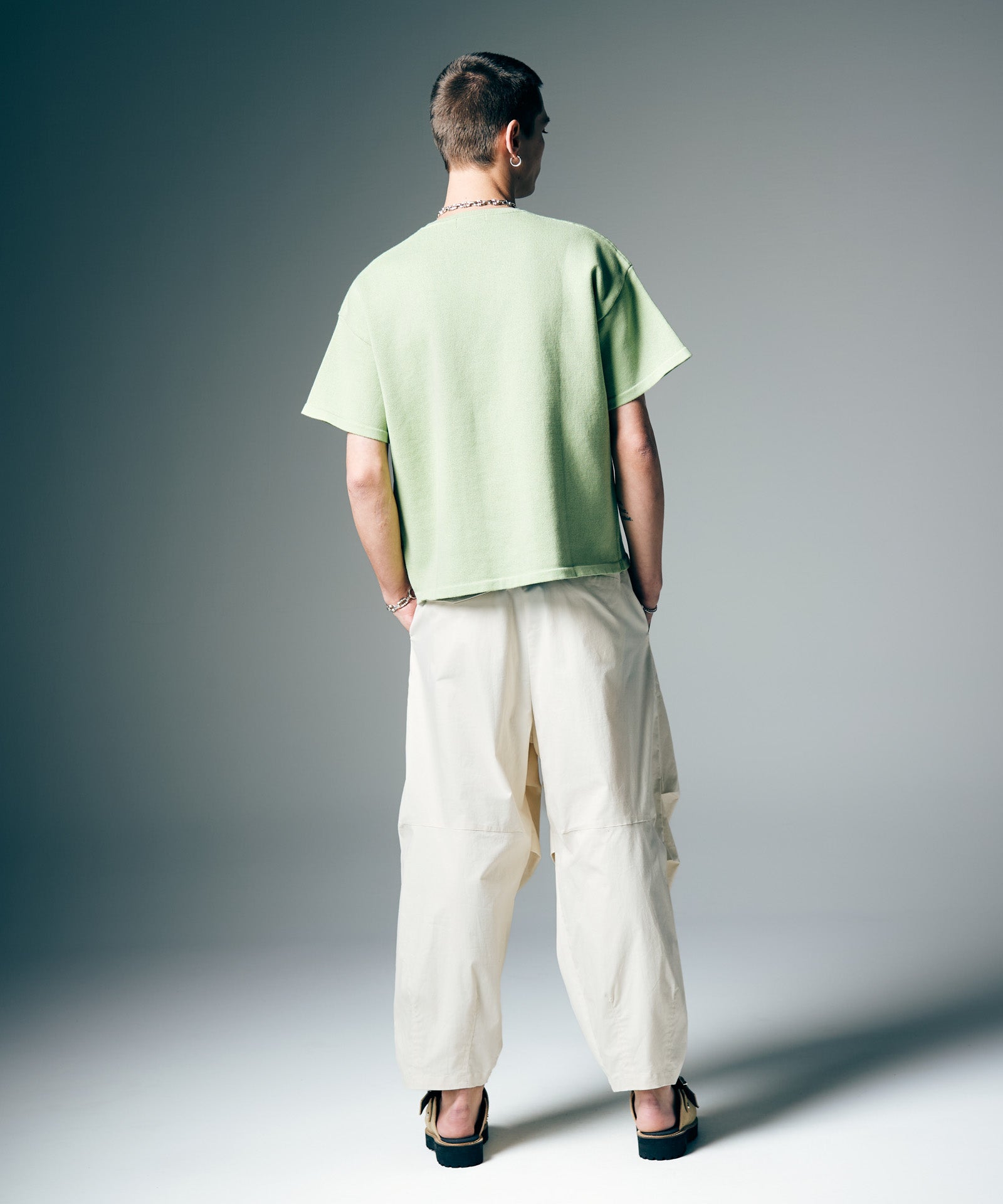 GB0226/P10 : Knee Tuck Color Pants / ニータックカラーパンツ