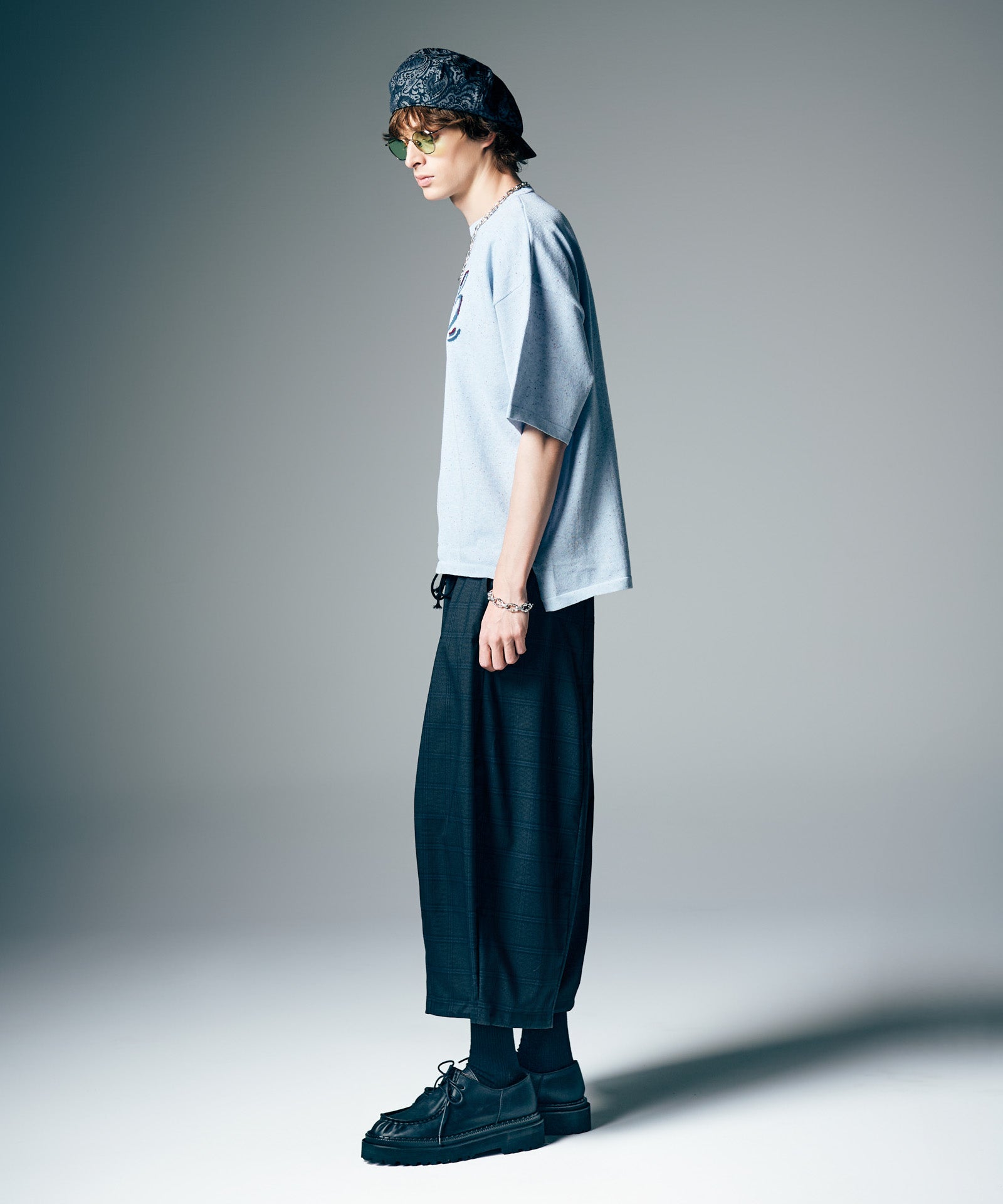 GB0226/P13 : Balloon Cropped Slacks / バルーンクロップドスラックス