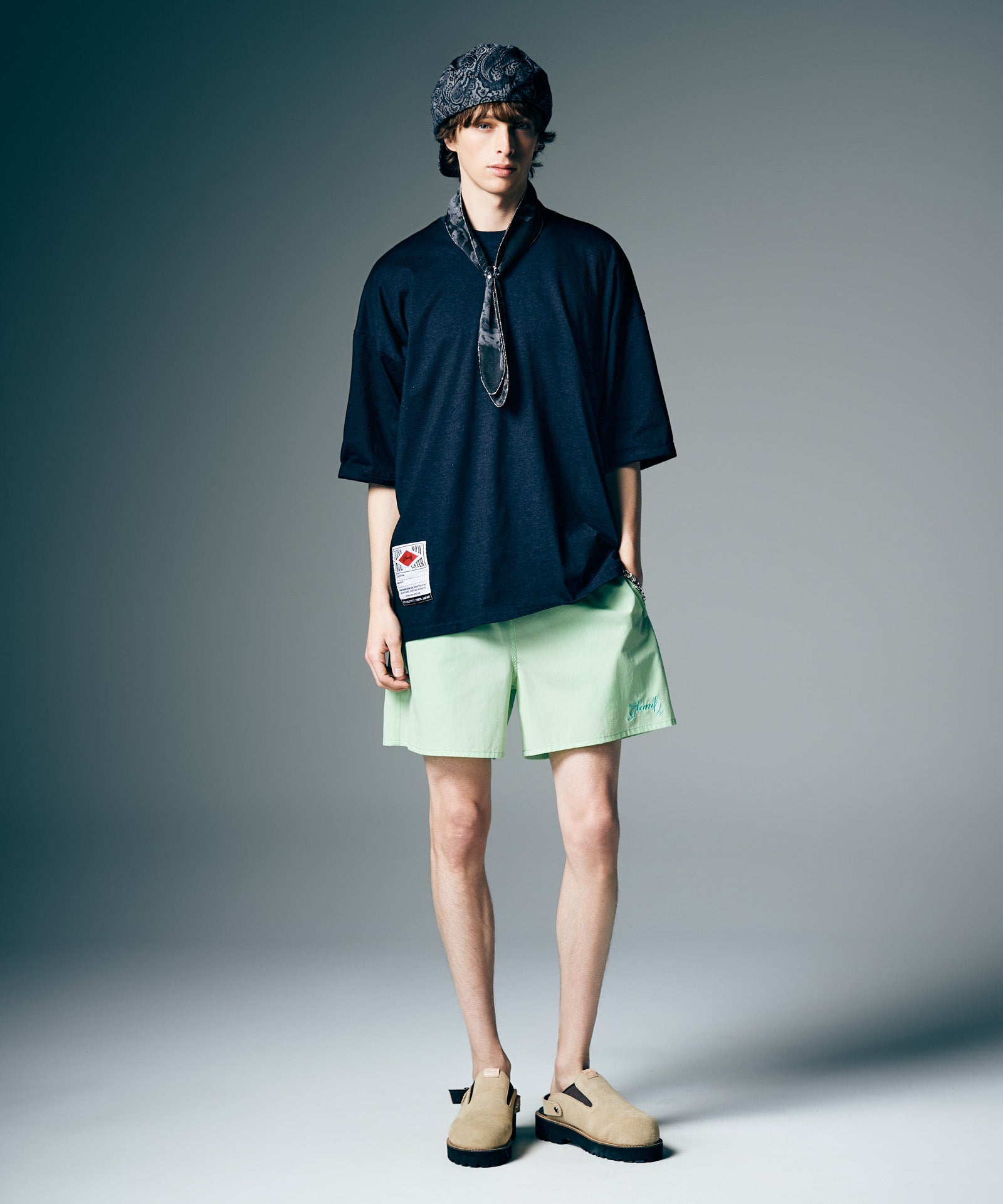 GB0226/P17 : Spin Logo Swim Shorts / スピンロゴスイムショーツ