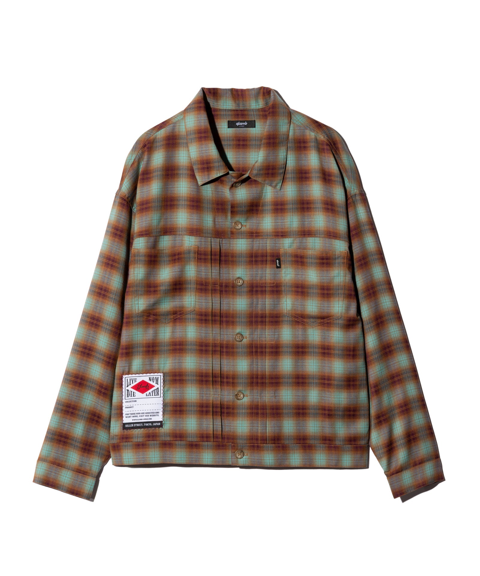 GB0226/SH01 : Ombre Check Shirt Jacket / オンブレーチェックシャツ
