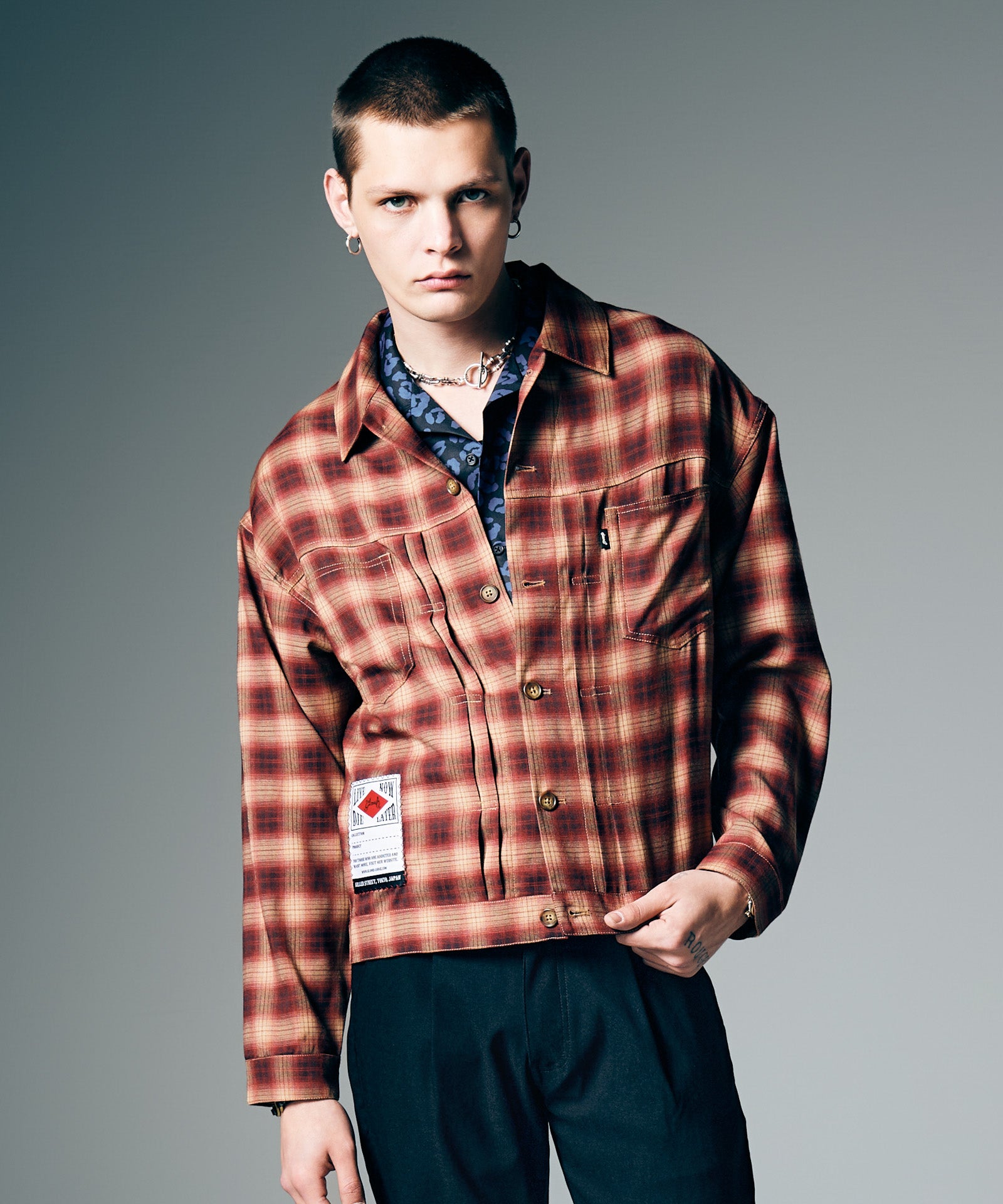 Ombre Check Shirt Jacket / オンブレーチェックシャツジャケット