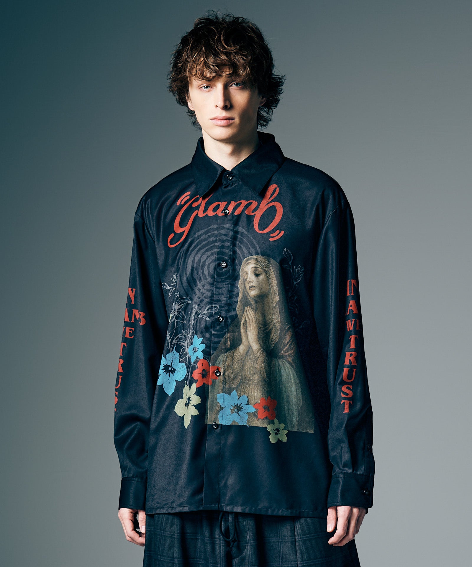 GB0226/SH03 : Prayer Flower Shirt / プレイヤーフラワーシャツ