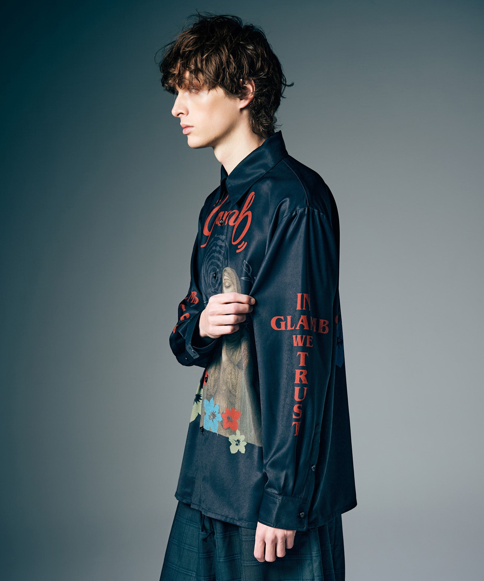 GB0226/SH03 : Prayer Flower Shirt / プレイヤーフラワーシャツ