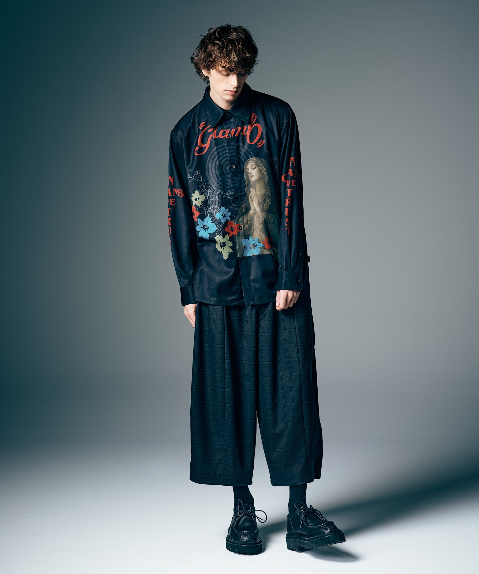 GB0226/SH03 : Prayer Flower Shirt / プレイヤーフラワーシャツ