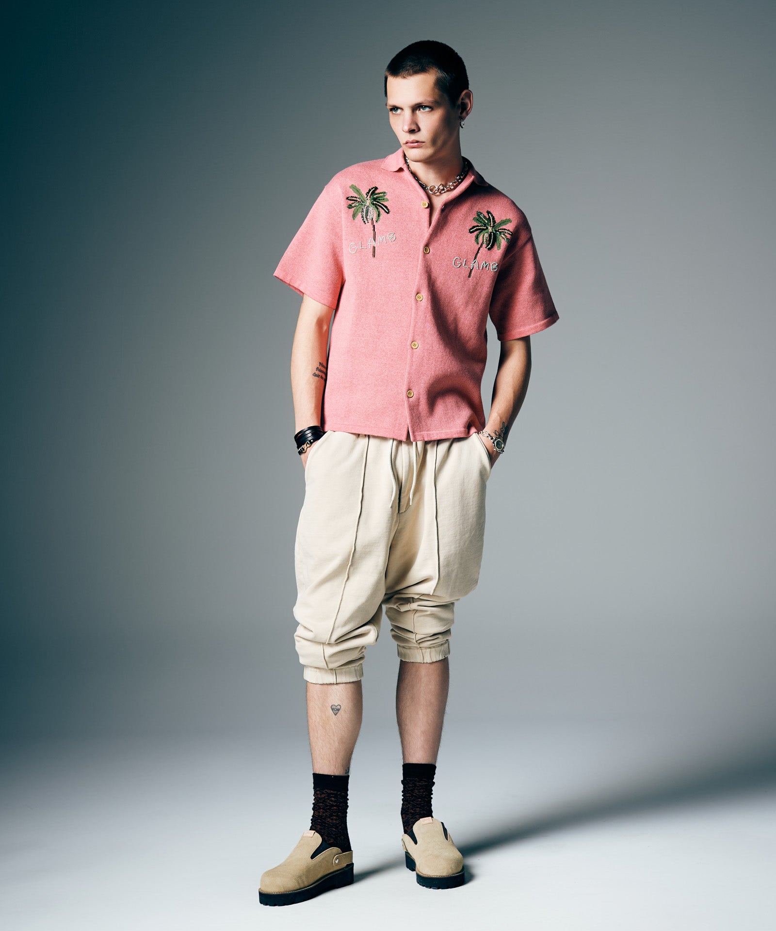 GB0226/SH04 : Resort Beads Shirt / リゾートビーズシャツ | glamb