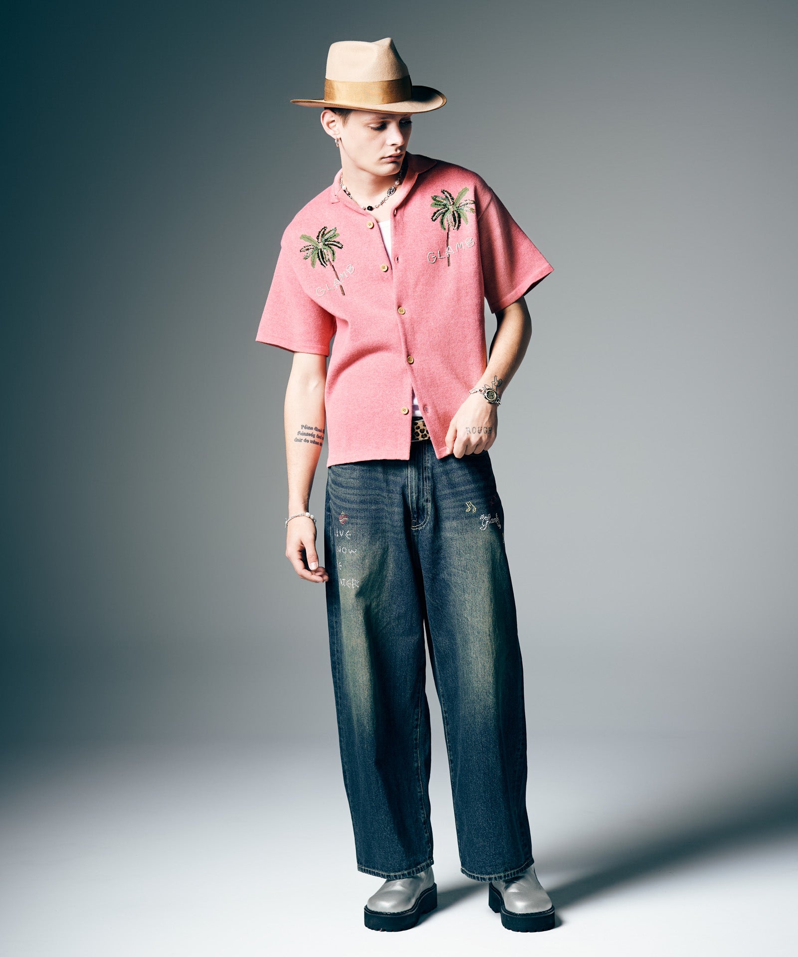 GB0226/SH13 : Abstract Hawaiian Shirt / アブストラクトハワイアン