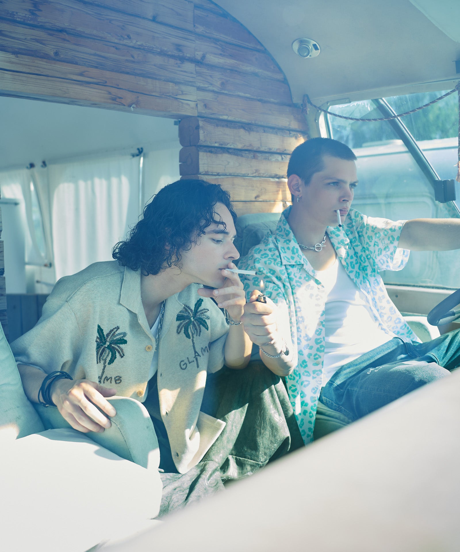 GB0226/SH07 : Leopard Open Collar Shirt / レオパードオープンカラー