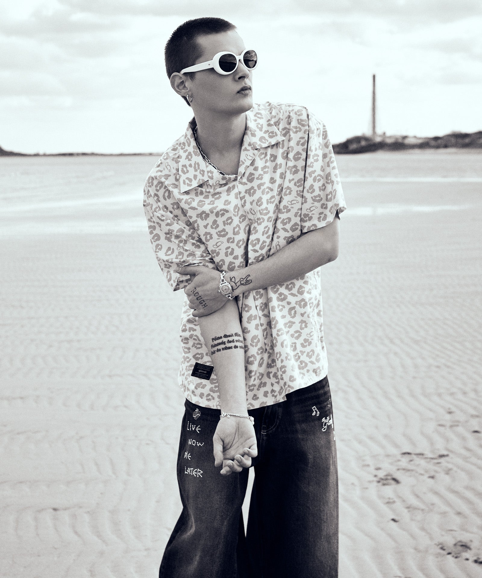 GB0226/SH07 : Leopard Open Collar Shirt / レオパードオープンカラー