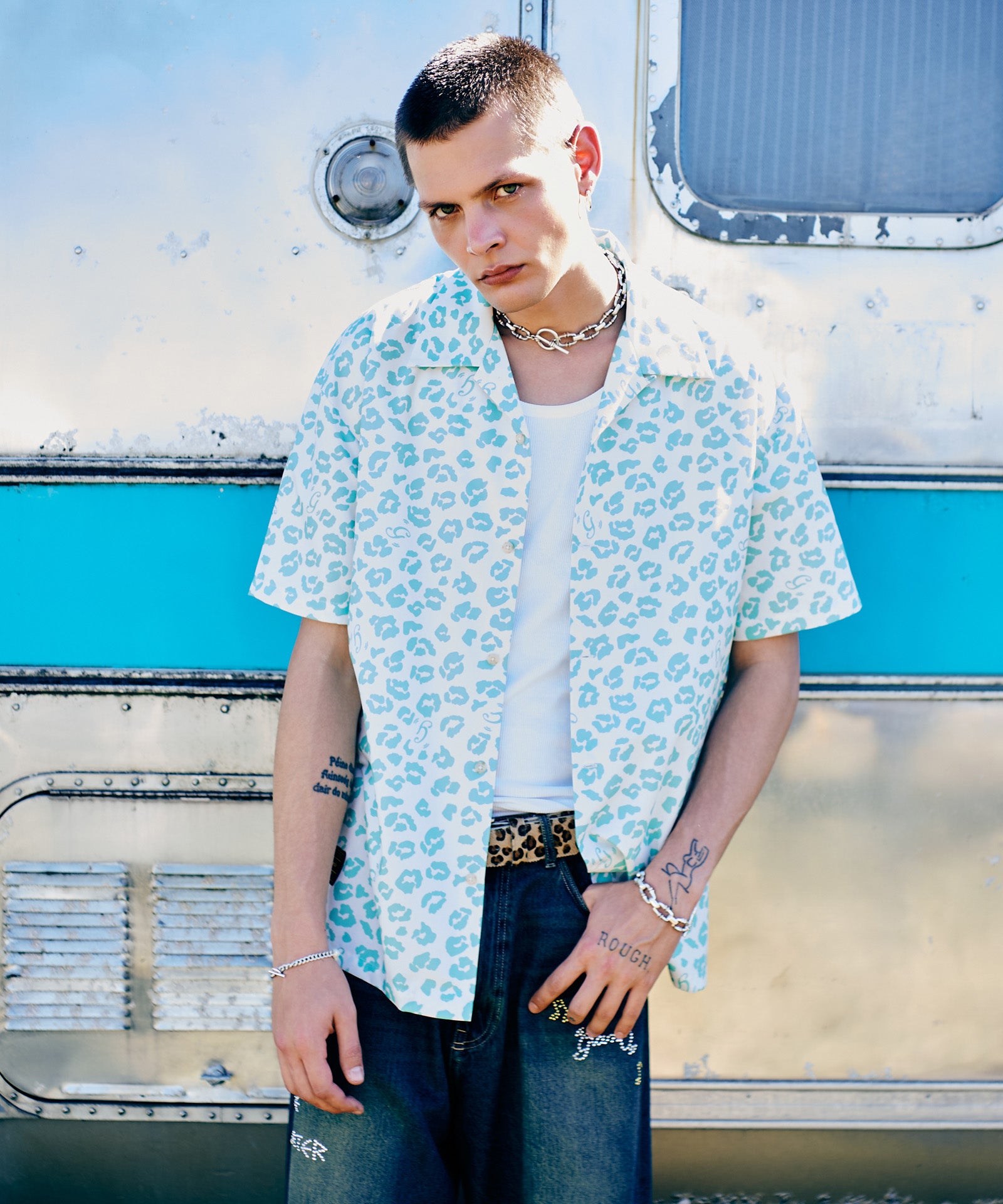 Leopard Open Collar Shirt / レオパードオープンカラーシャツ