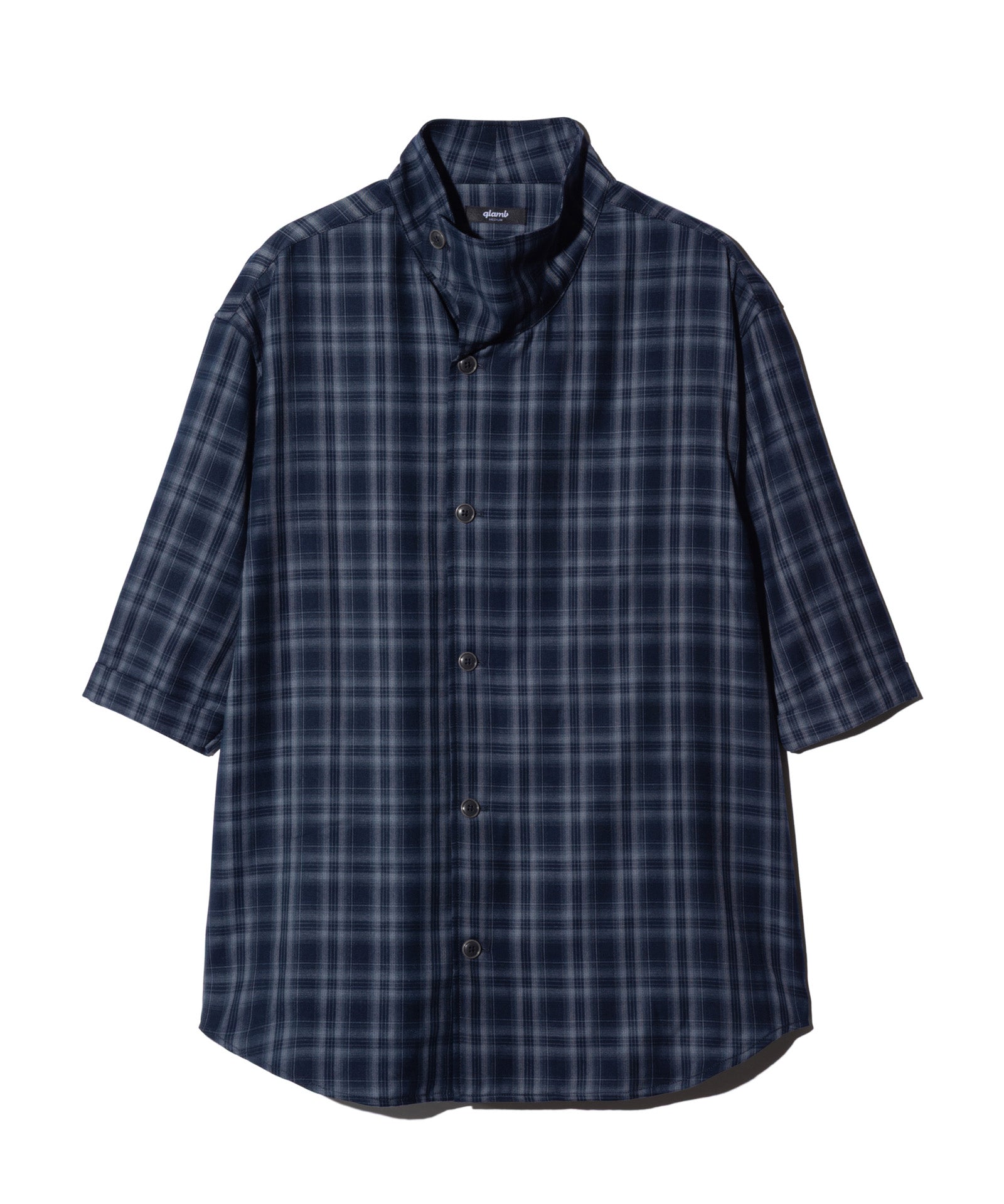GB0226/SH08 : Stand Collar Check Shirt / スタンドカラーチェック