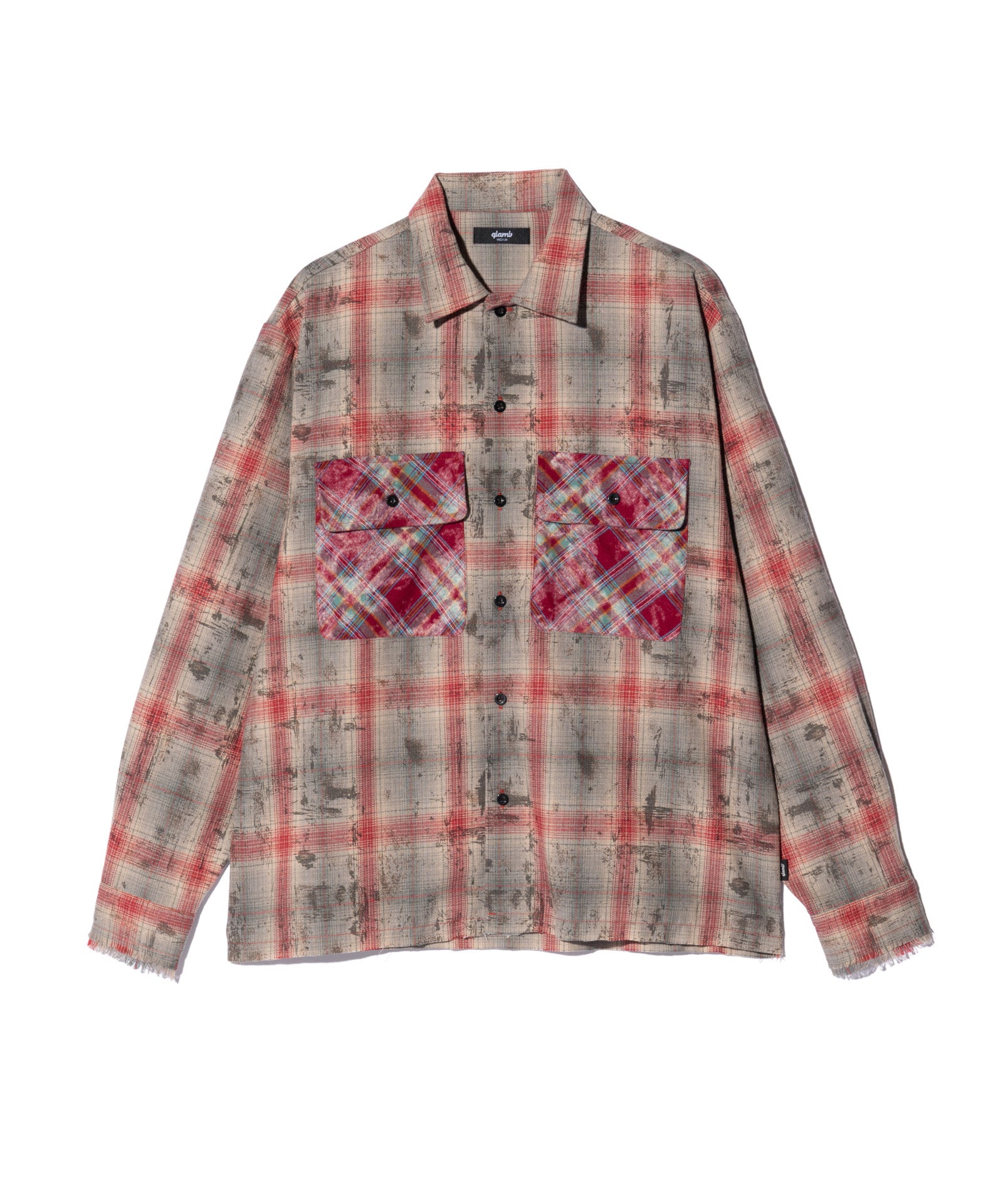GB0226/SH09 : Grunge Stain Check Shirt / グランジステインチェック