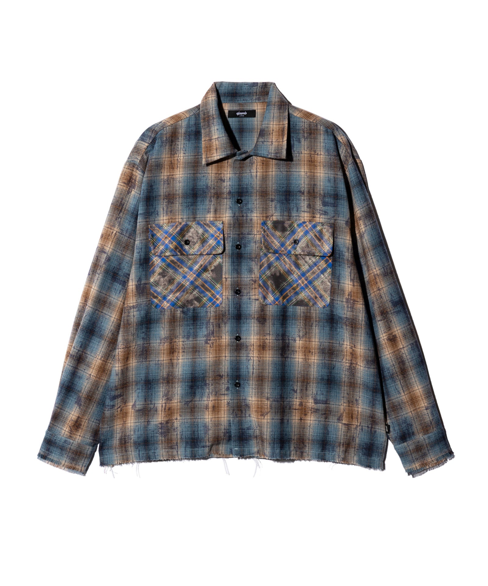 GB0226/SH09 : Grunge Stain Check Shirt / グランジステインチェック