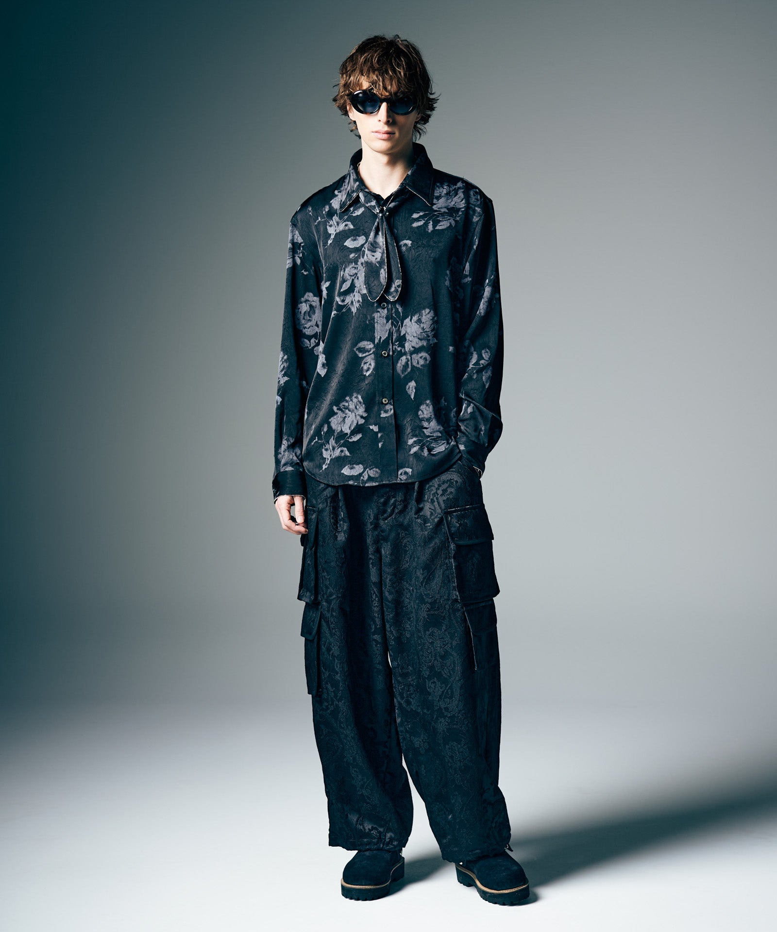 GB0226/SH10 : Studs Line Shirt / スタッズラインシャツ | glamb