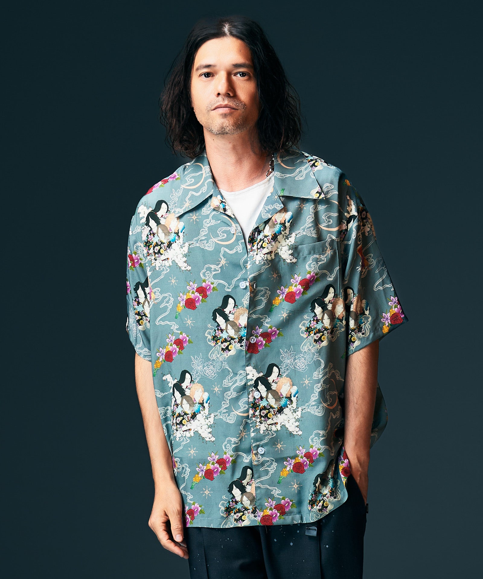 GB0226/YM01 : THE YELLOW MONKEY Ukiyoe Shirt | glamb Online Store