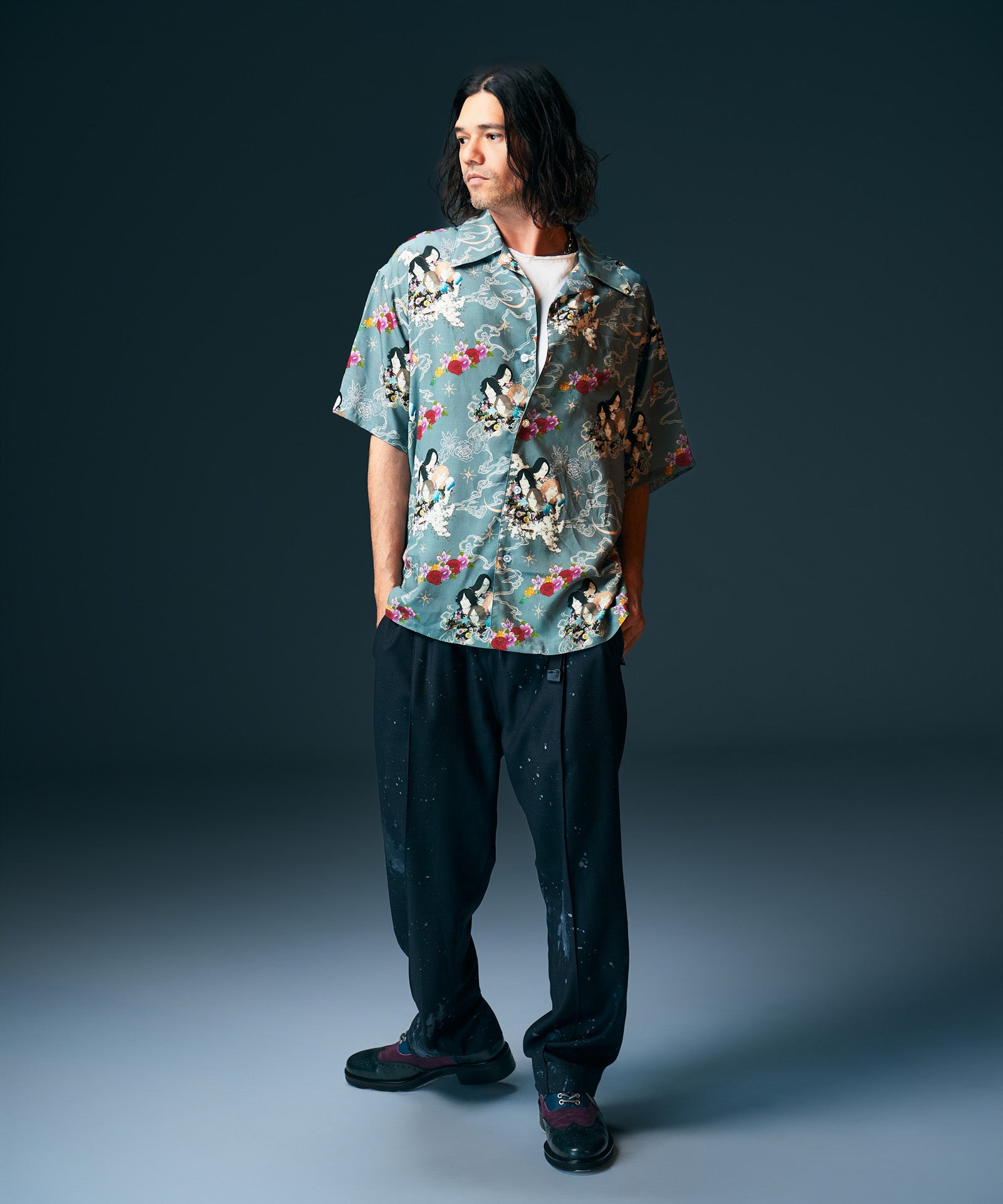 GB0226/YM01 : THE YELLOW MONKEY Ukiyoe Shirt | glamb Online Store