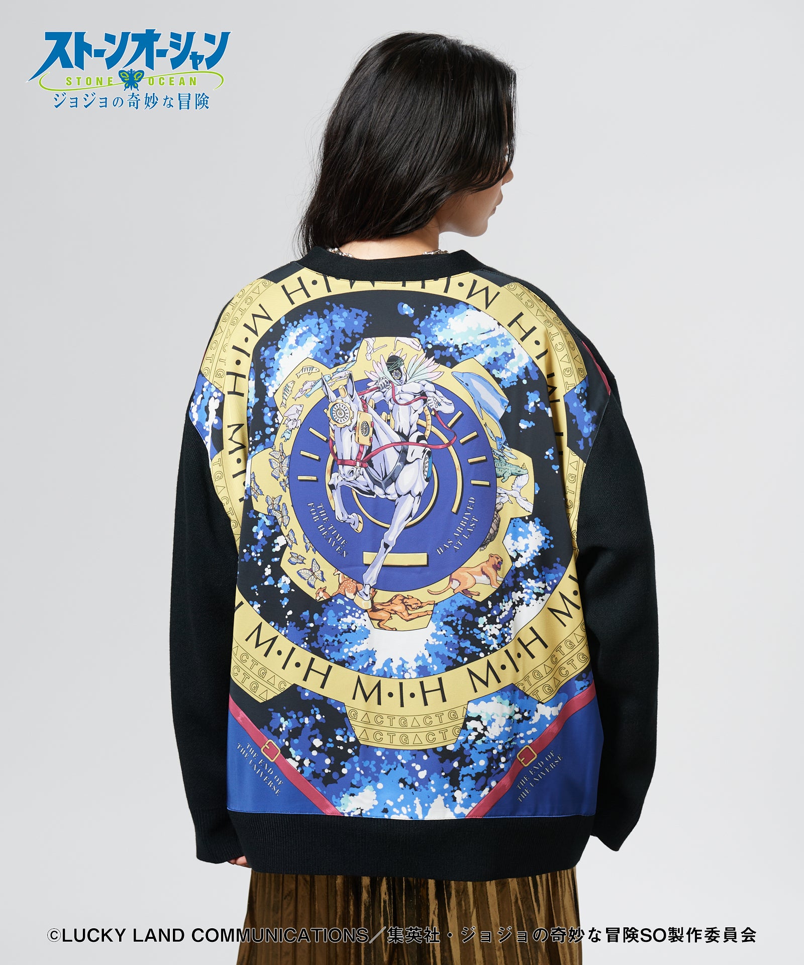 ジョジョ × glamb カーディガン 紫 glamb パープルヘイズ カーディガン スタンド グラム フーゴ