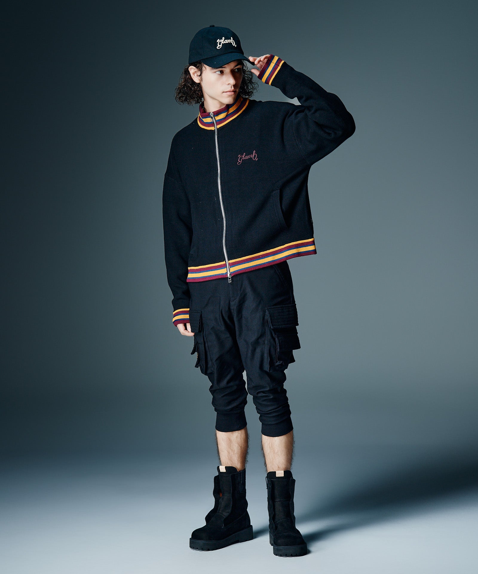 GB0326/AC01 : Denim Combination Outdoor Boots / デニム