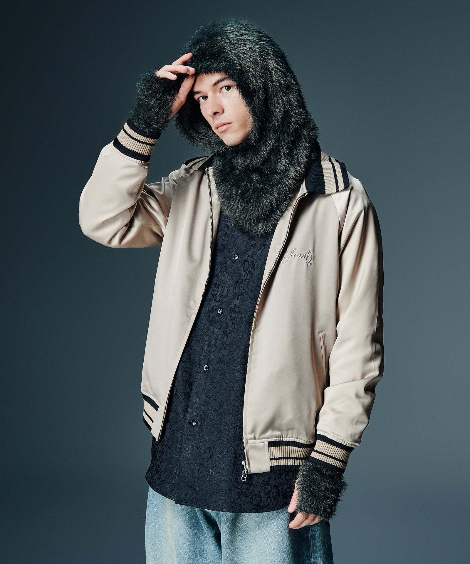 GB0326/AC08 : Fur Arm Cover & Hood Set / ファーアームカバー