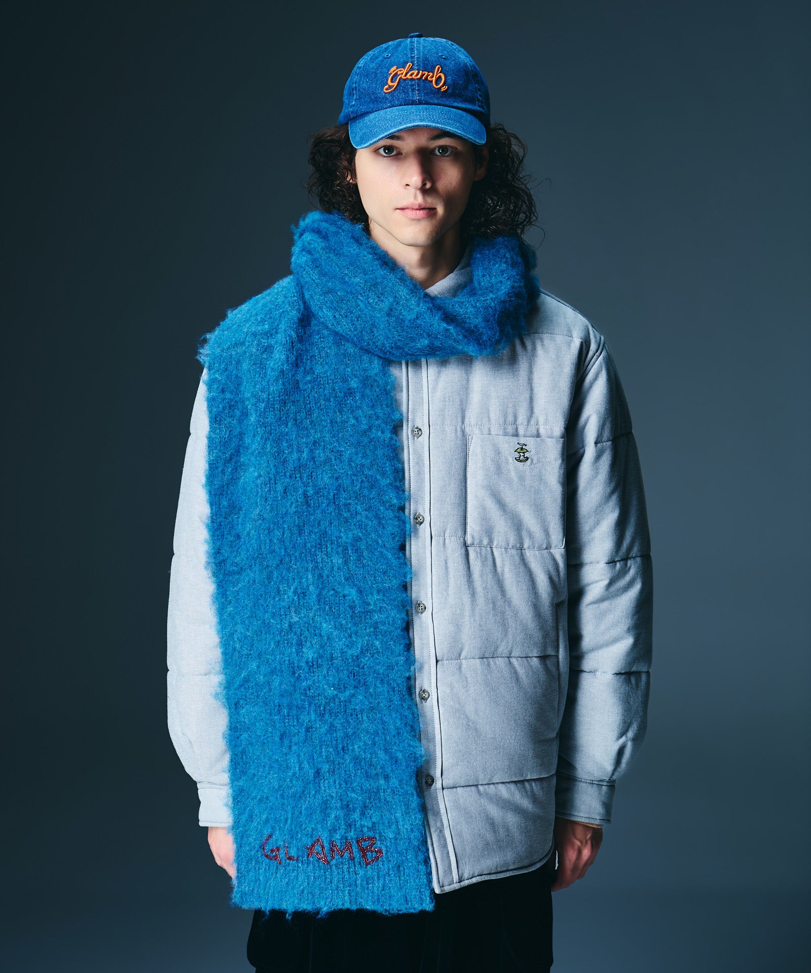 GB0326/AC09 : Beads Logo Muffler / ビーズロゴマフラー | glamb