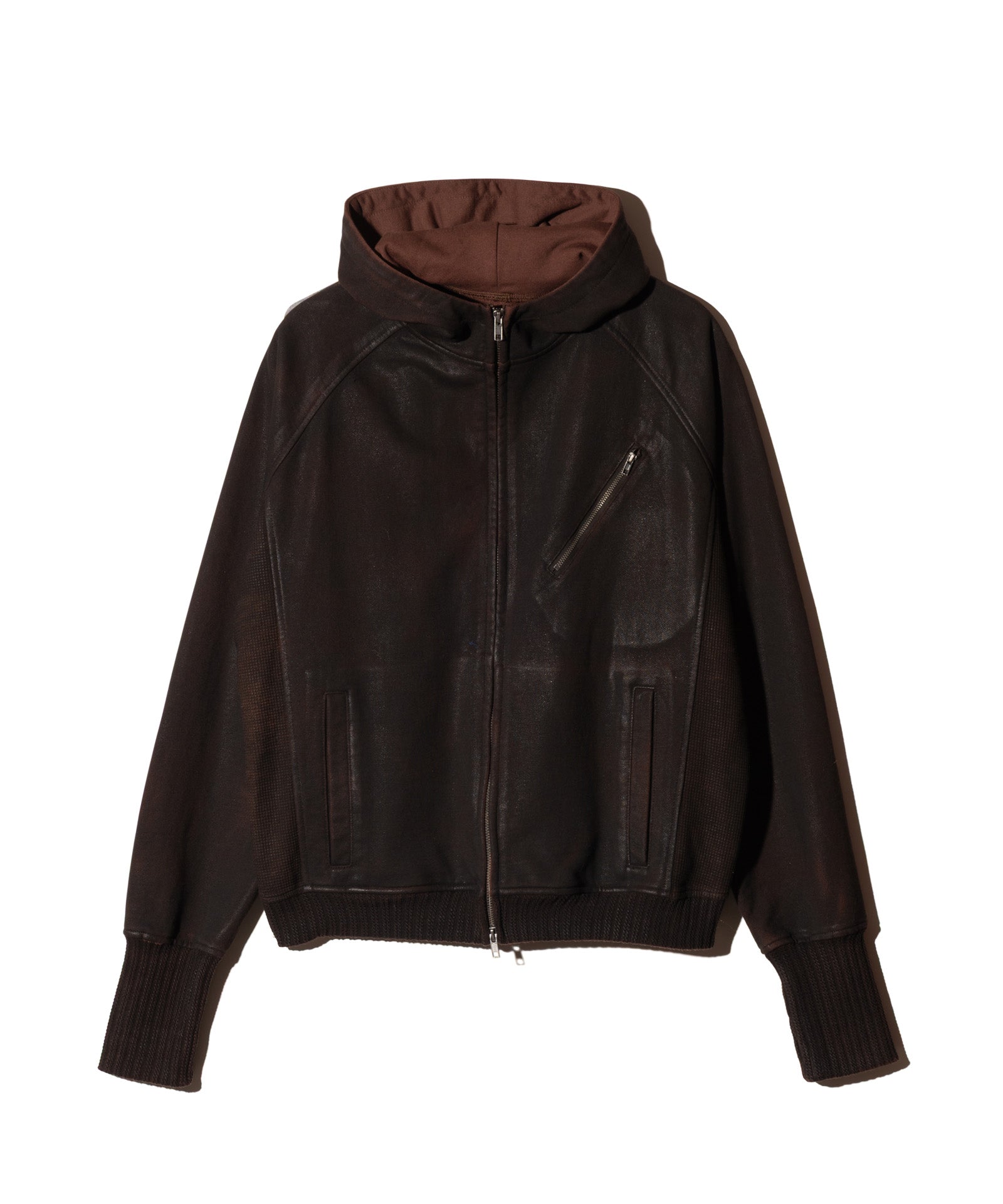 GB0326/CS05 : Paraffin Coated High Neck Hoodie / パラフィンコート