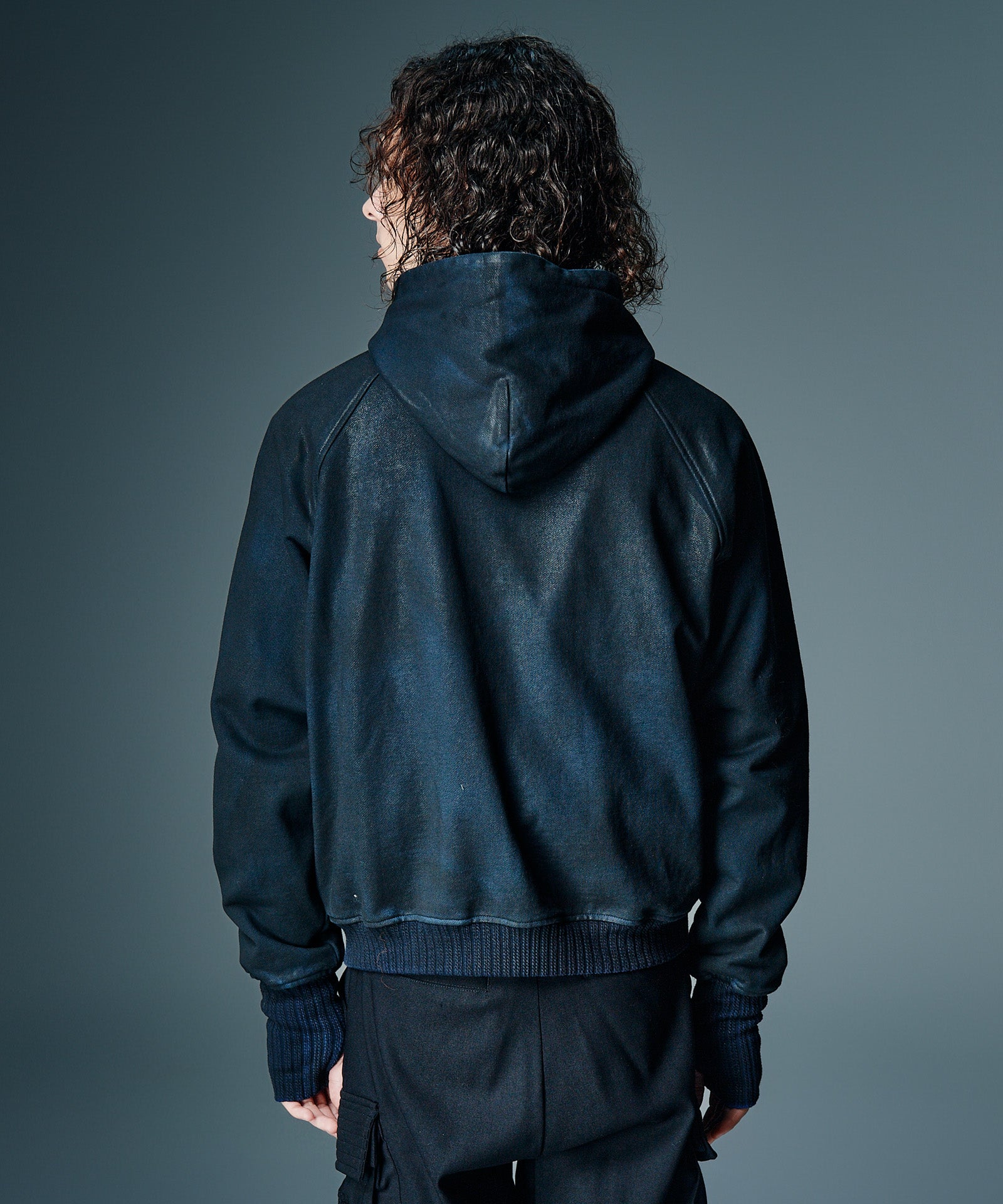 GB0326/CS05 : Paraffin Coated High Neck Hoodie / パラフィンコート