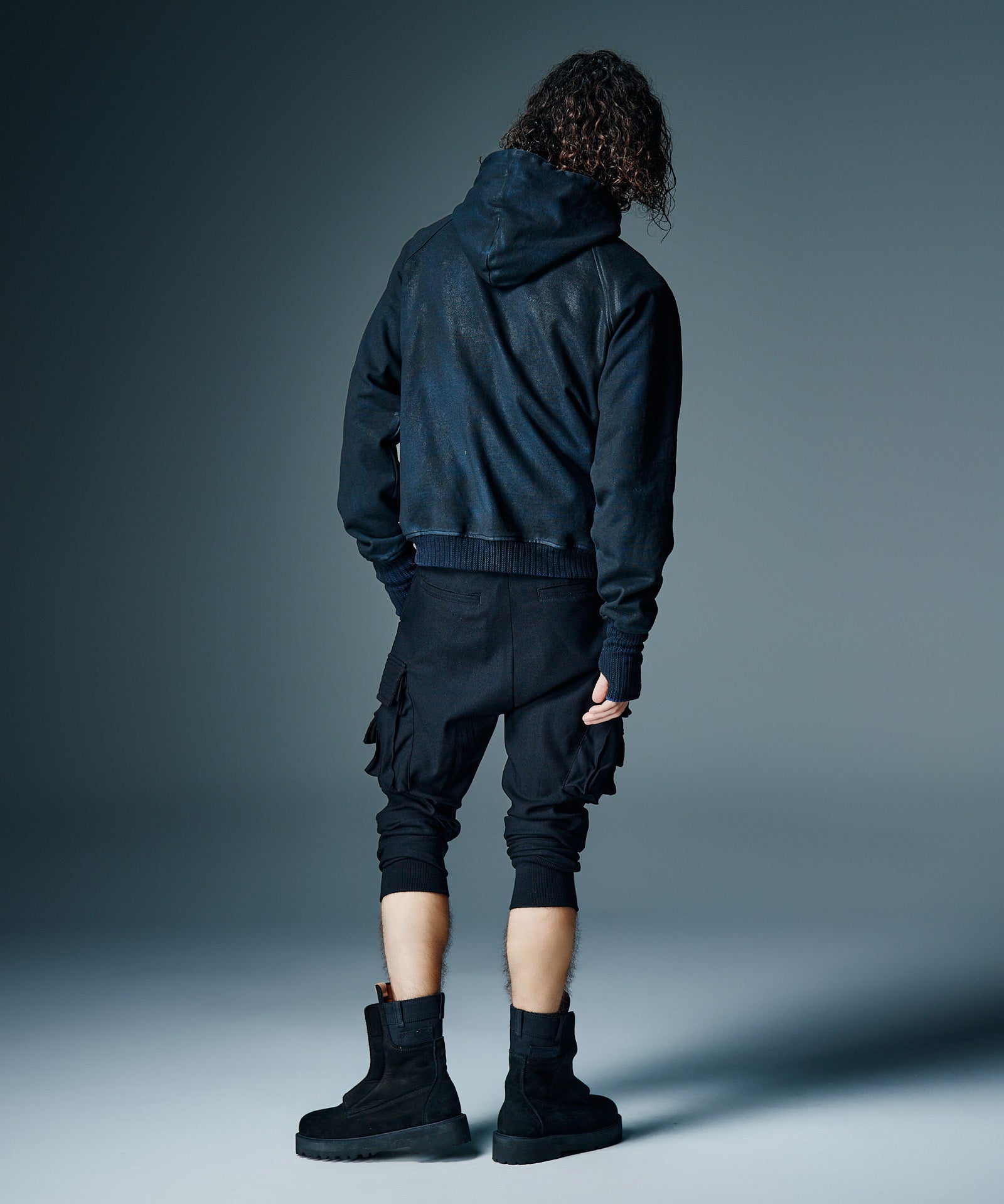 GB0326/CS05 : Paraffin Coated High Neck Hoodie / パラフィンコート