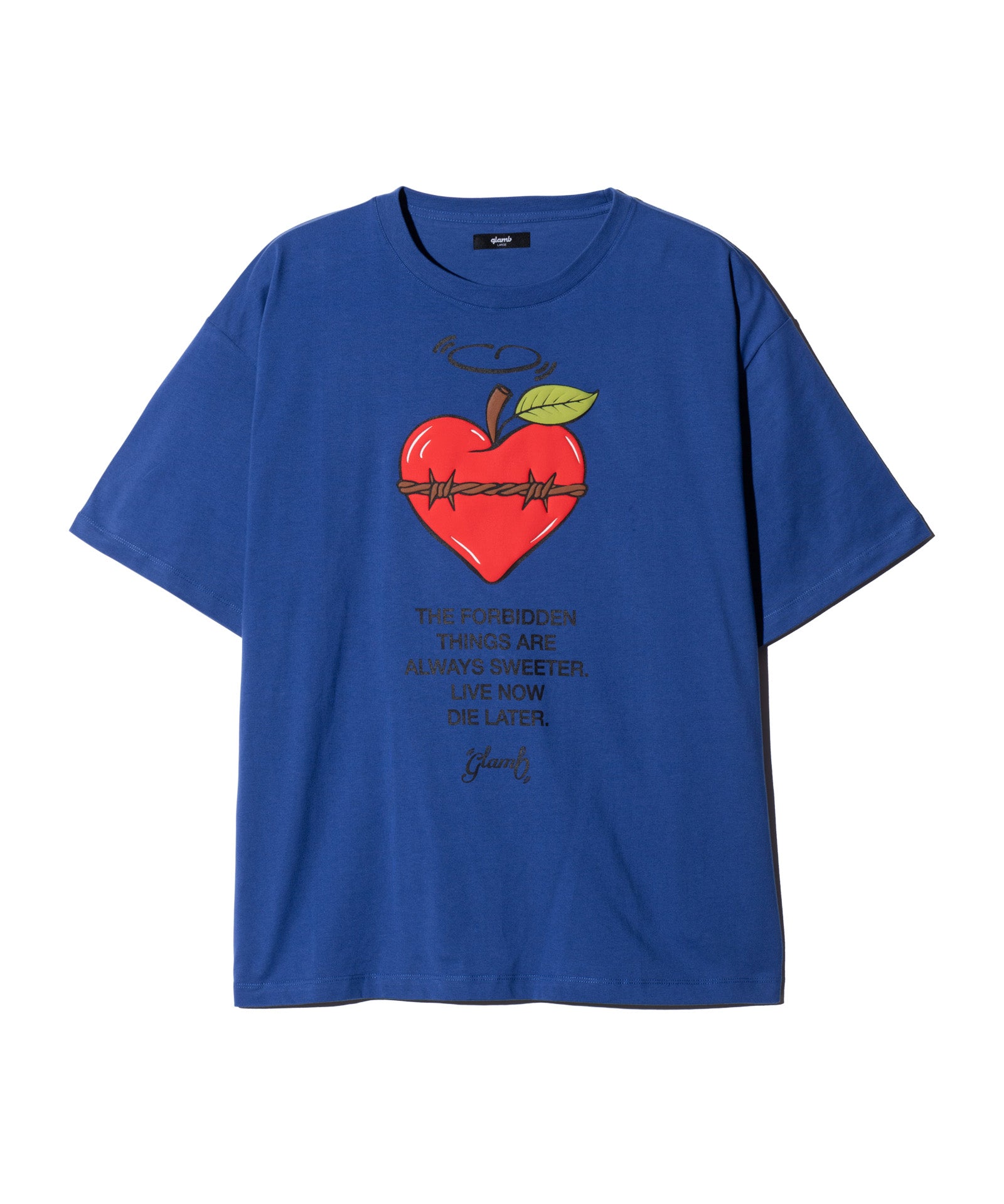 ☆Glam Lips☆エンブロイダリーハートシェイプTシャツ☆ GRANCY】Damage HeartEmbroidery Halfsleeve Tee / ダメージ ハート