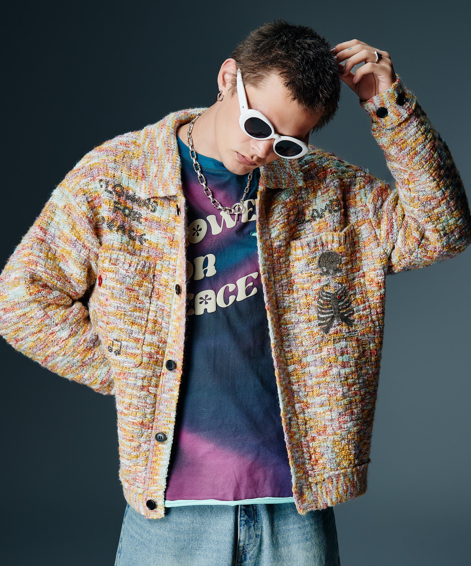 GB0326/JKT01 : Flower Peace Jacket / フラワーピースジャケット