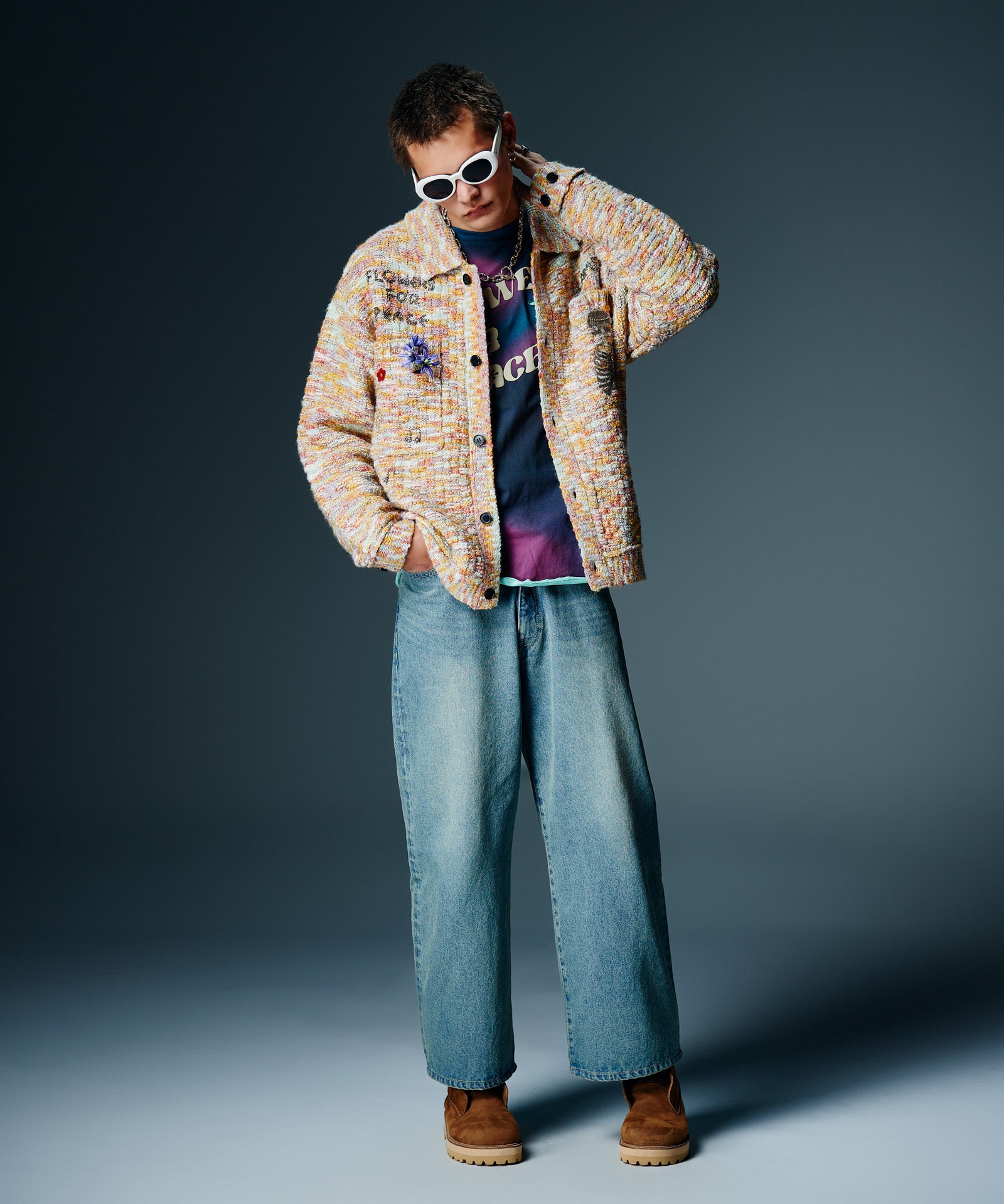 GB0326/JKT01 : Flower Peace Jacket / フラワーピースジャケット