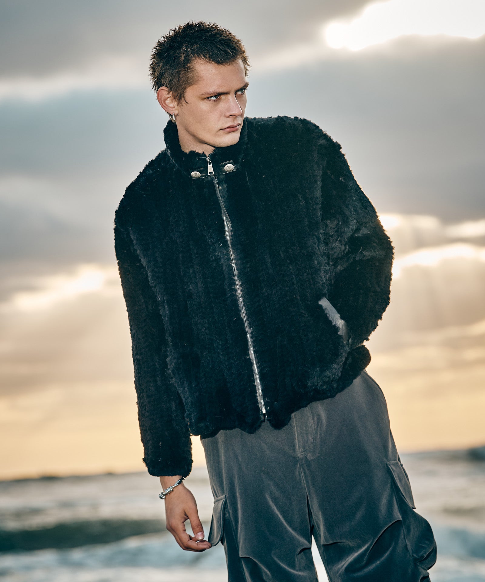GB0326/JKT05 : Rabbit Fur Jacket / ラビットファージャケット