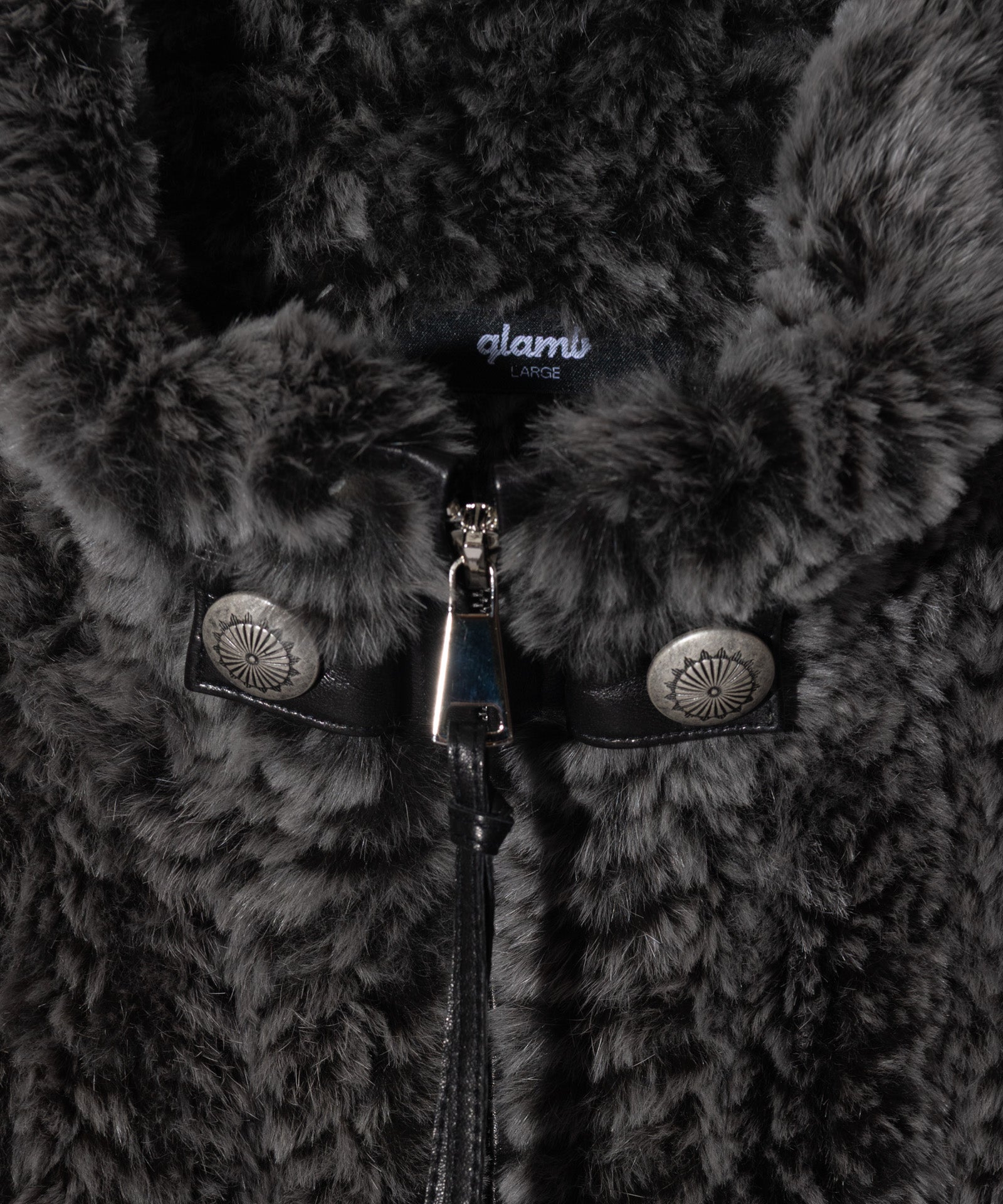 ラビットファー ジャケット 平成ギャル ダークコア ゴスロリ GB0326/JKT05 : Rabbit Fur Jacket / ラビットファージャケット