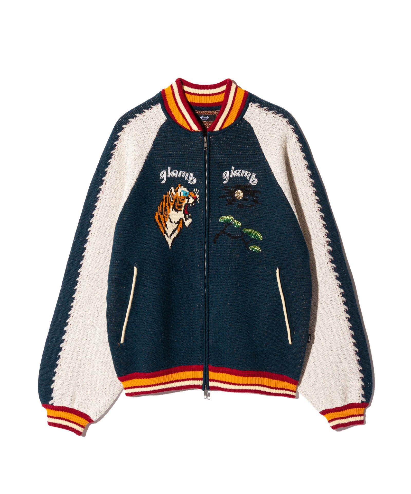 GB0326/JKT06 : Peace Tiger Knit Ska Jumper / ピースタイガーニット