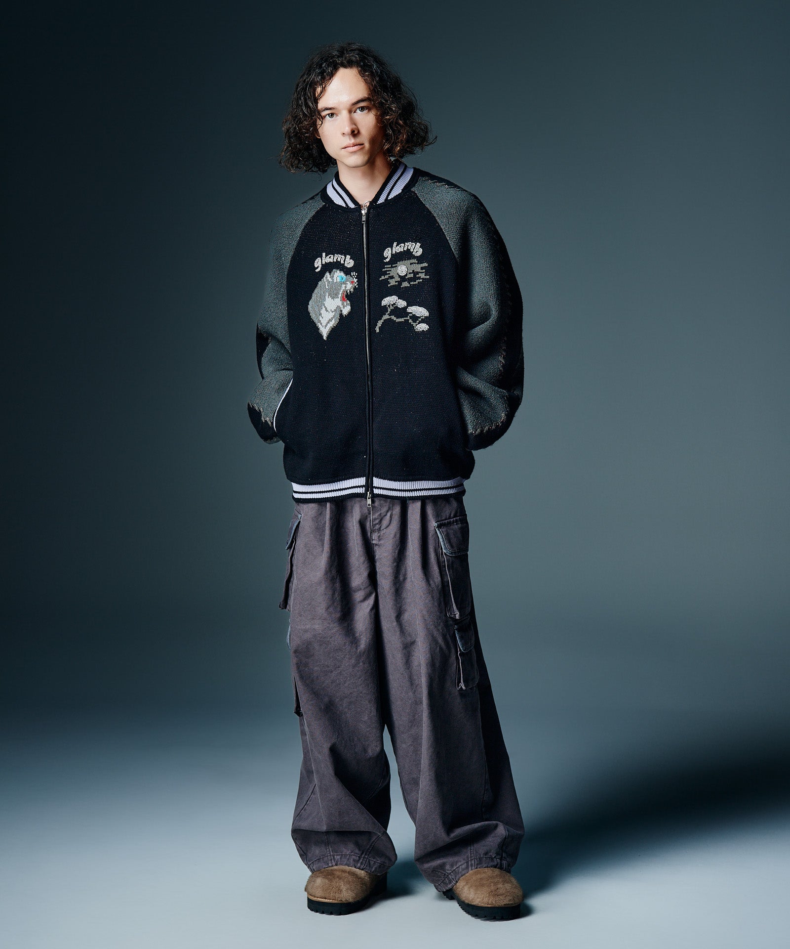 GB0326/JKT06 : Peace Tiger Knit Ska Jumper / ピースタイガーニット