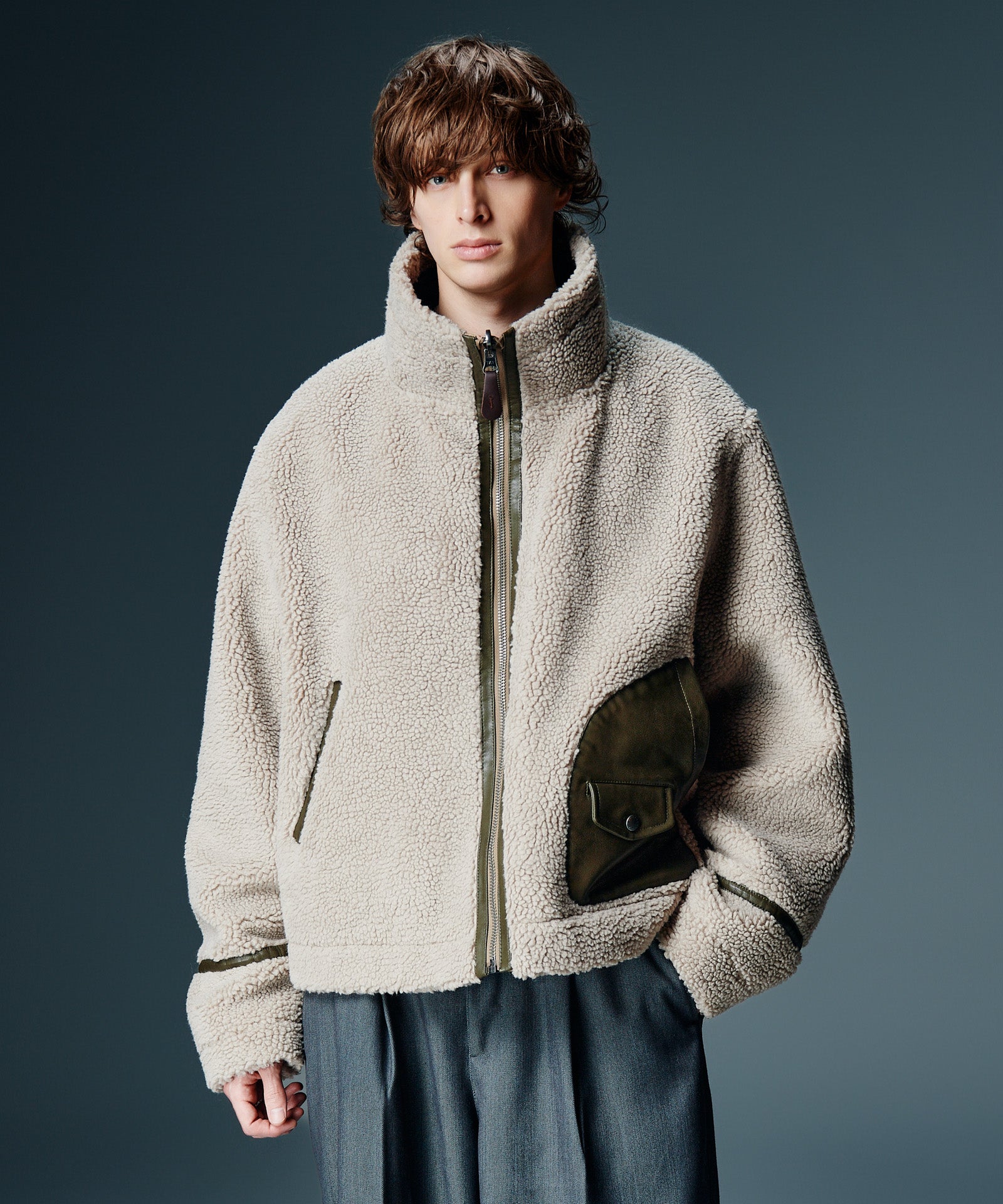 GB0326/JKT08 : Synth Mouton Reversible Jacket / シンセムートン
