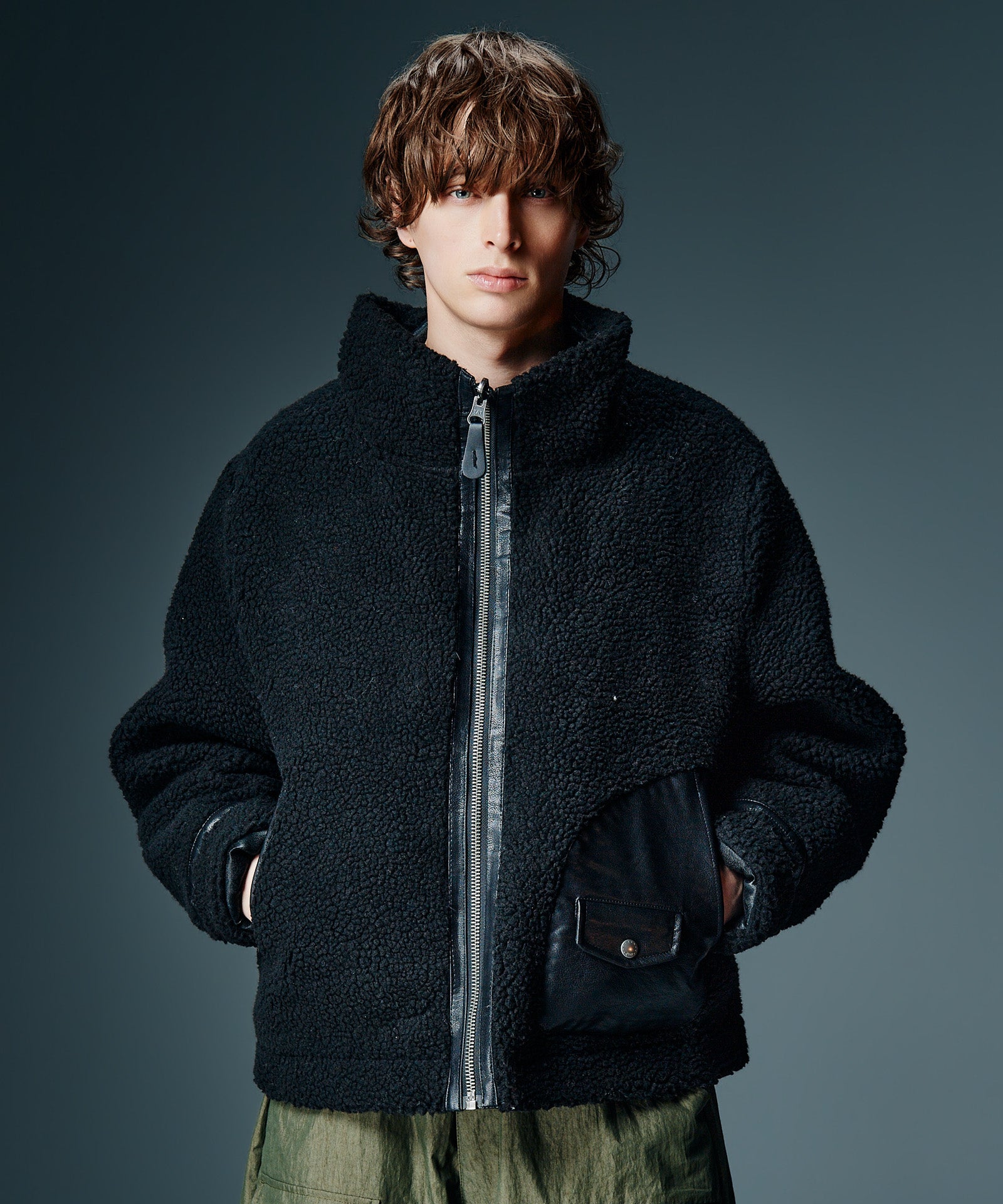 GB0326/JKT08 : Synth Mouton Reversible Jacket / シンセムートン
