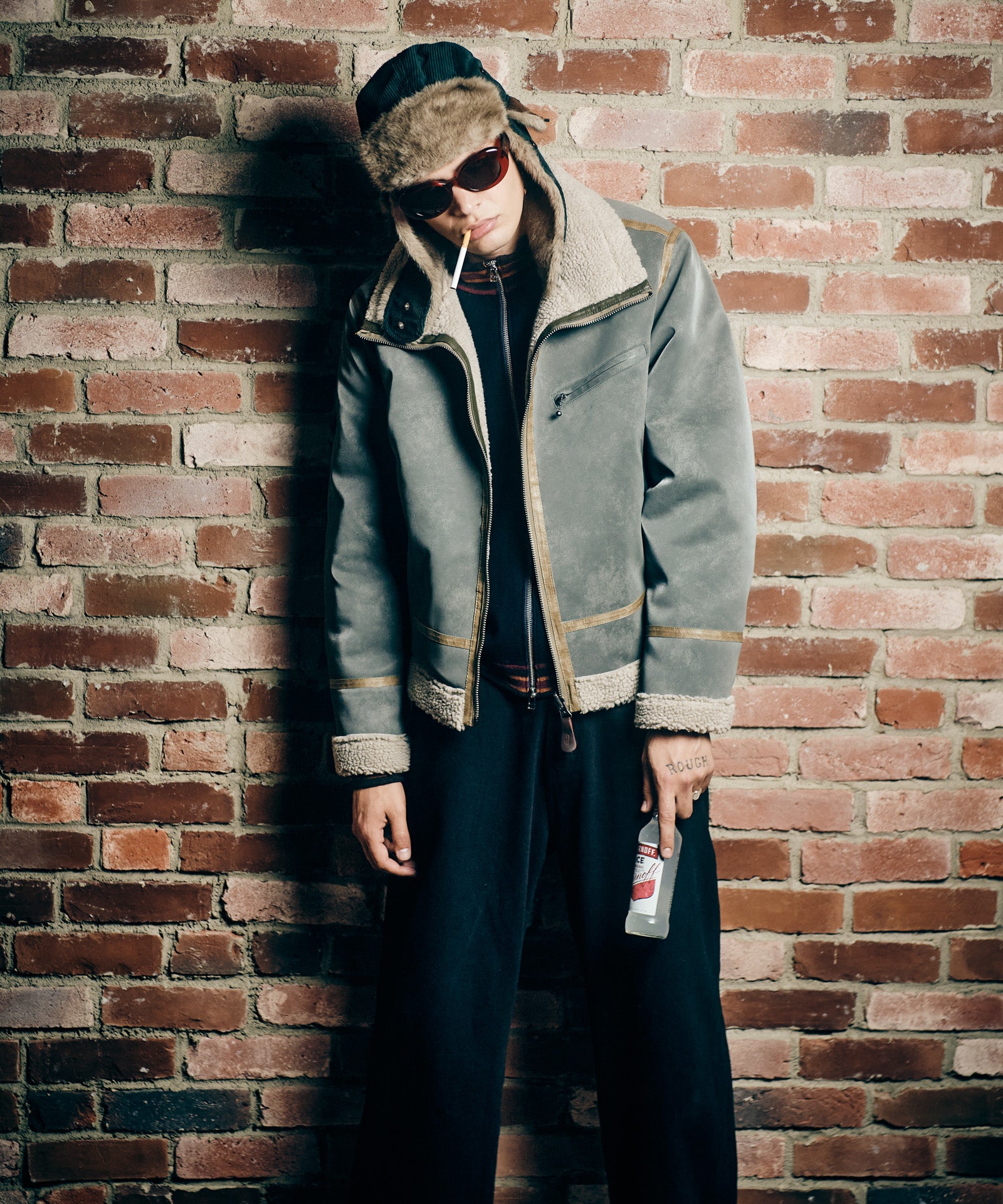 GB0326/JKT08 : Synth Mouton Reversible Jacket / シンセムートン