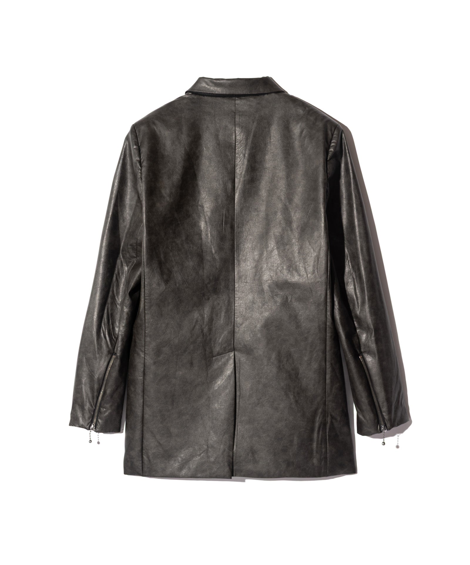 GB0326/JKT10 : Synth Leather Tailored Jacket / シンセレザー
