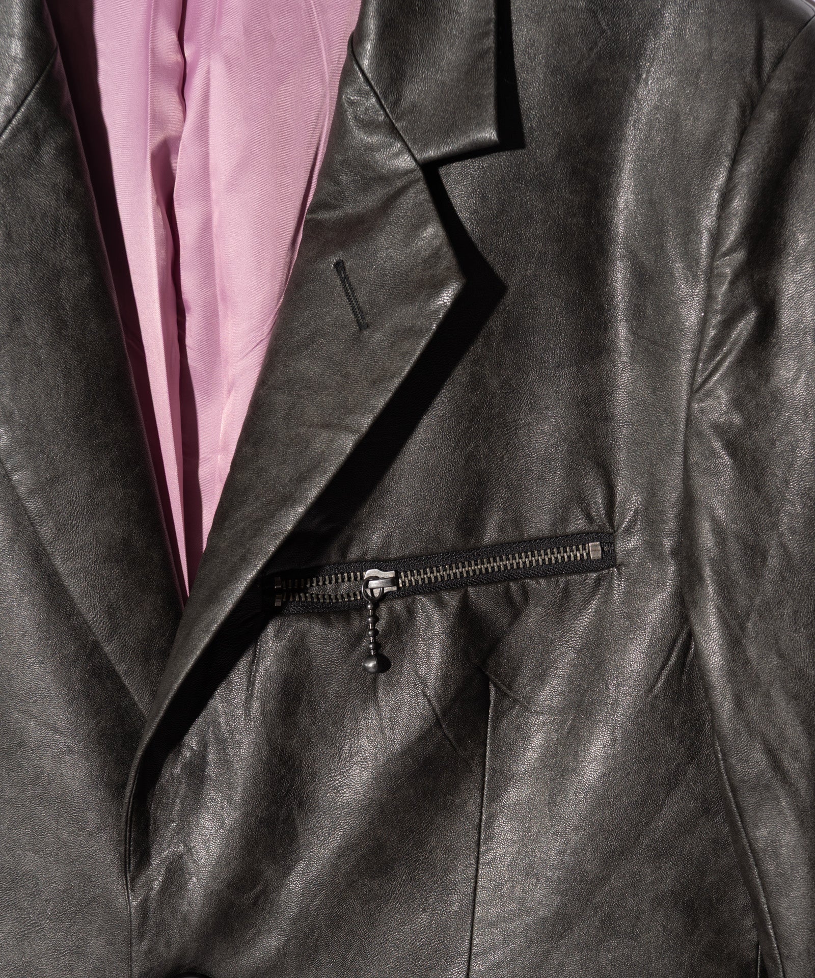 GB0326/JKT10 : Synth Leather Tailored Jacket / シンセレザー