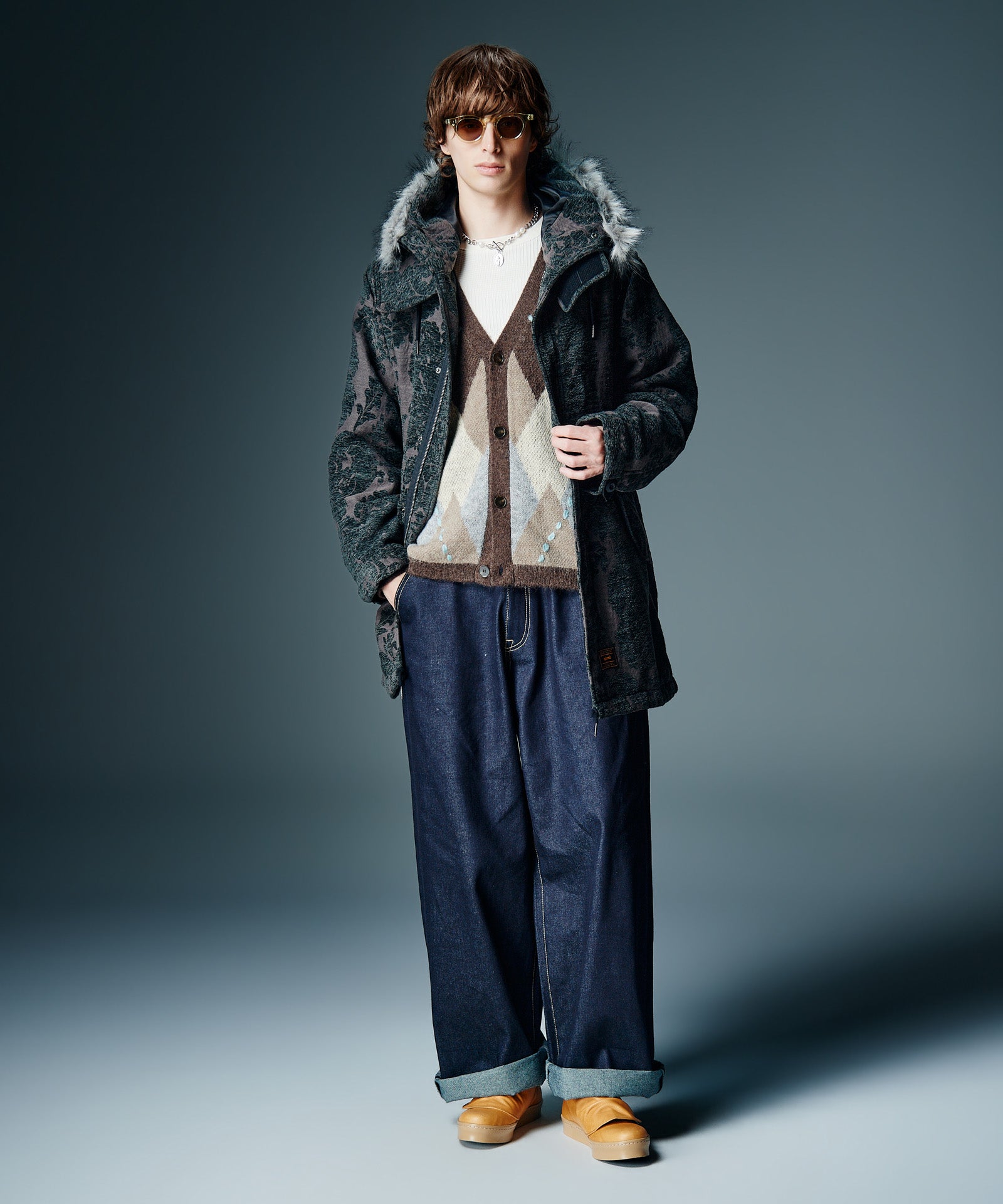GB0326/JKT11 : High Neck Mods Coat / ハイネックモッズコート