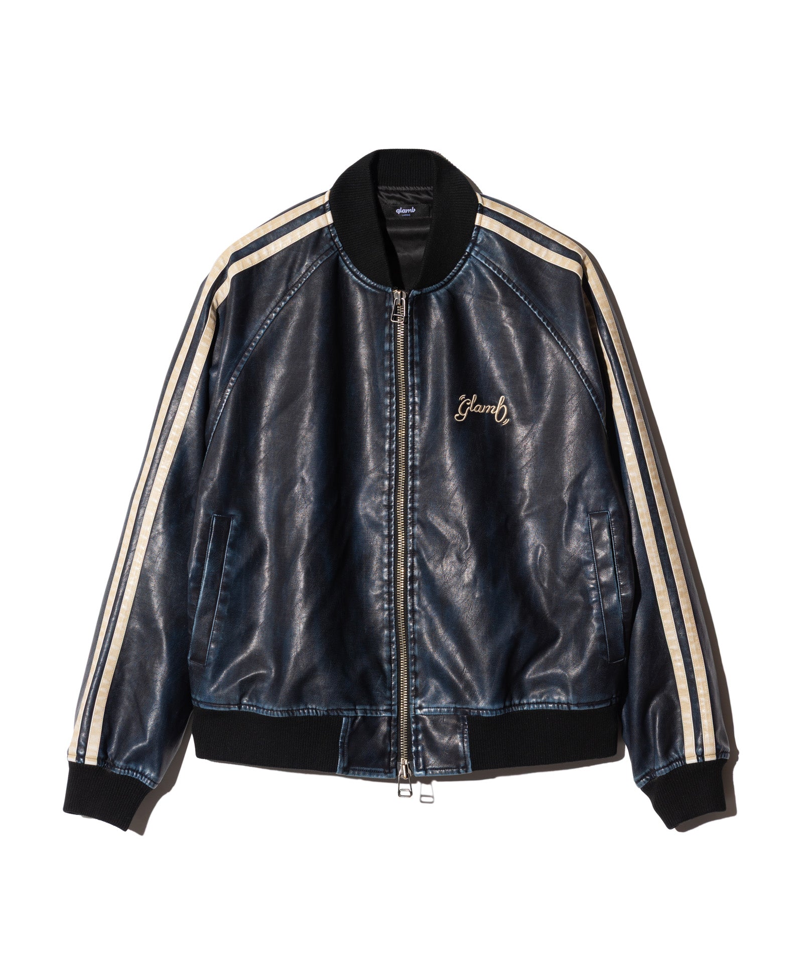 GB0326/JKT12 : Fade Leather Track Jacket / フェイドレザートラック