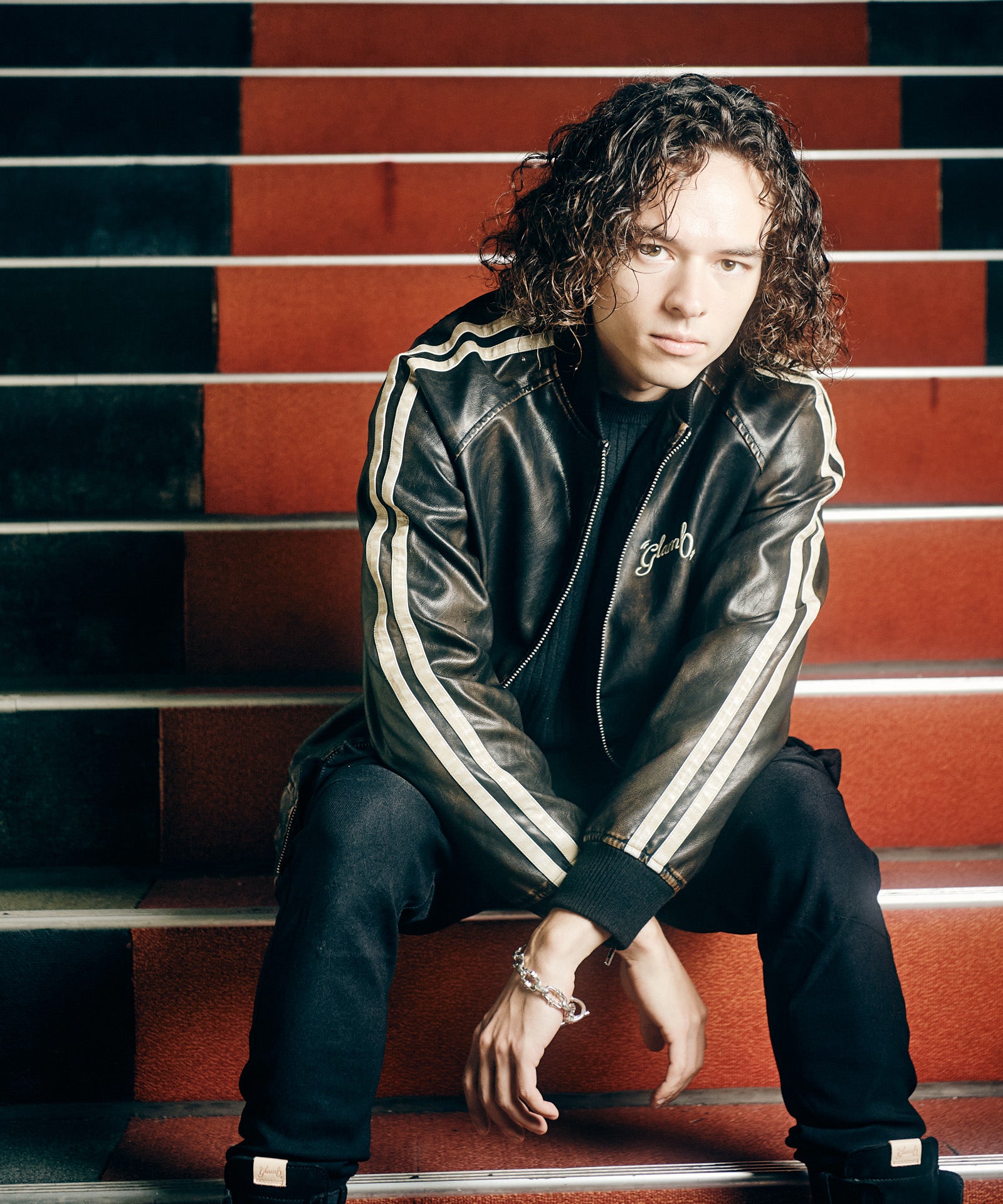 GB0326/JKT12 : Fade Leather Track Jacket / フェイドレザートラック