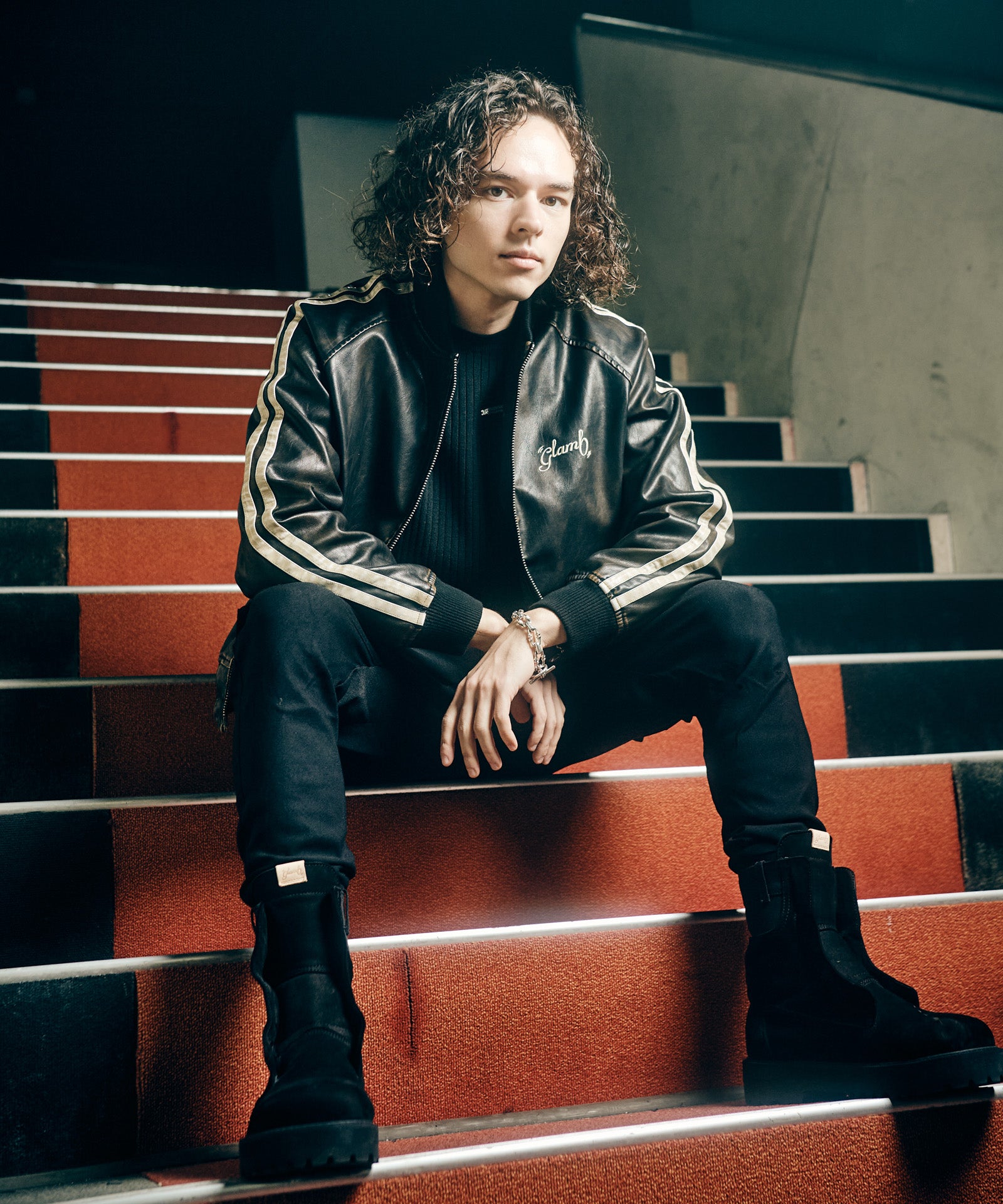 GB0326/JKT12 : Fade Leather Track Jacket / フェイドレザートラック