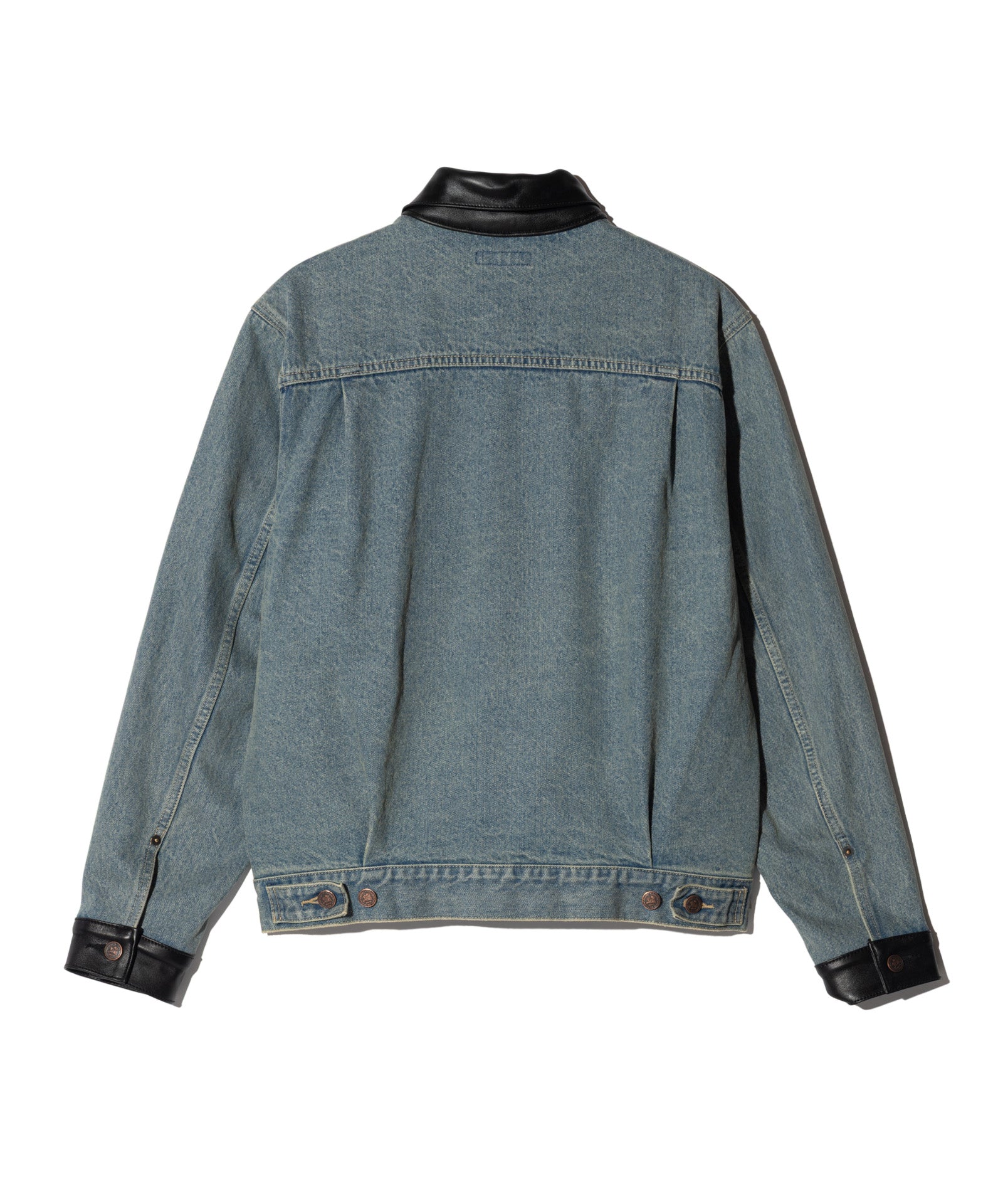 GB0326/JKT15 : Leather Combination Denim Jacket / レザー